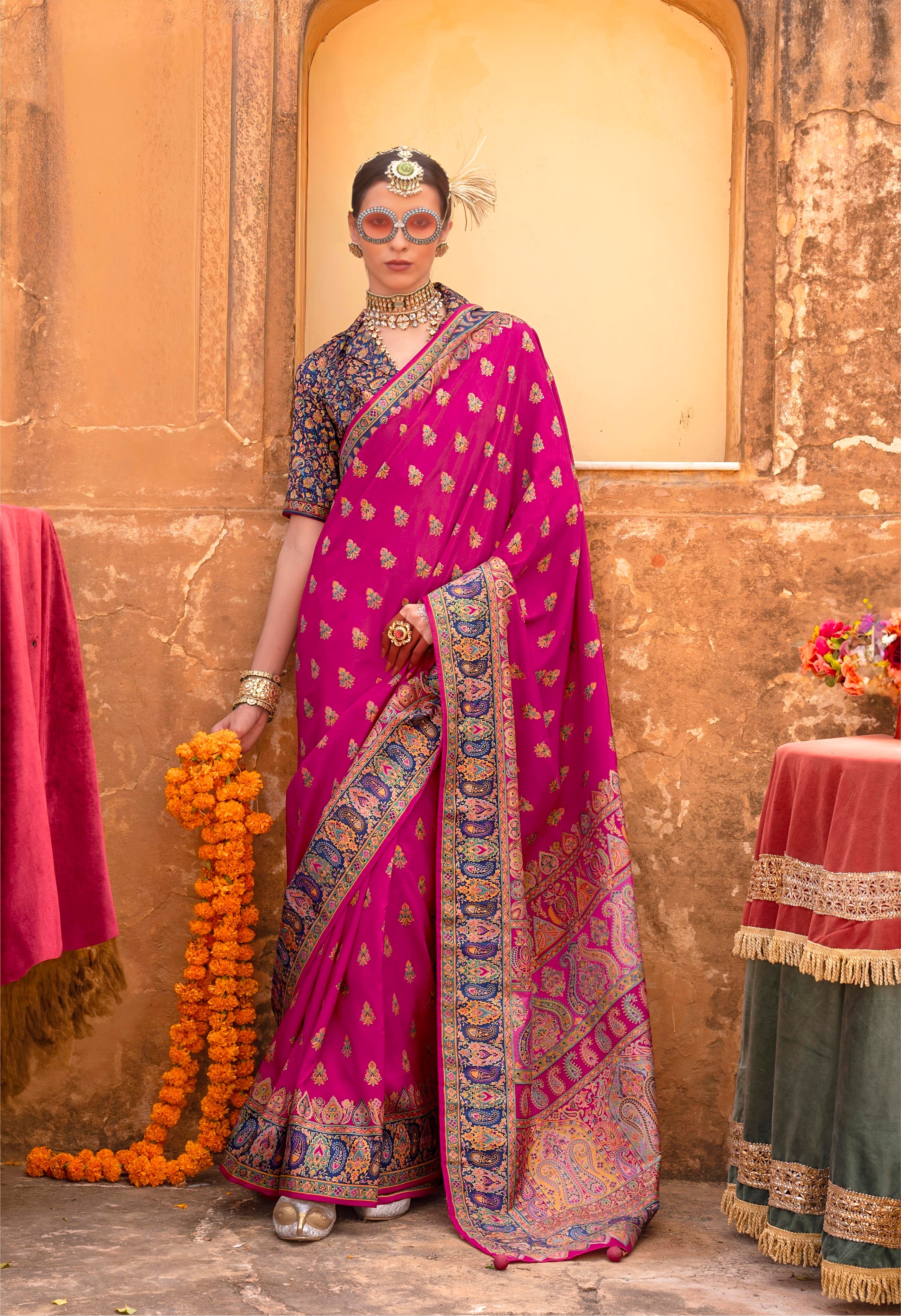 Royal Rajasthani Traditional Silk Saree