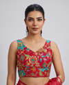 Stylish Sleeveless Designer Embroidery Blouse