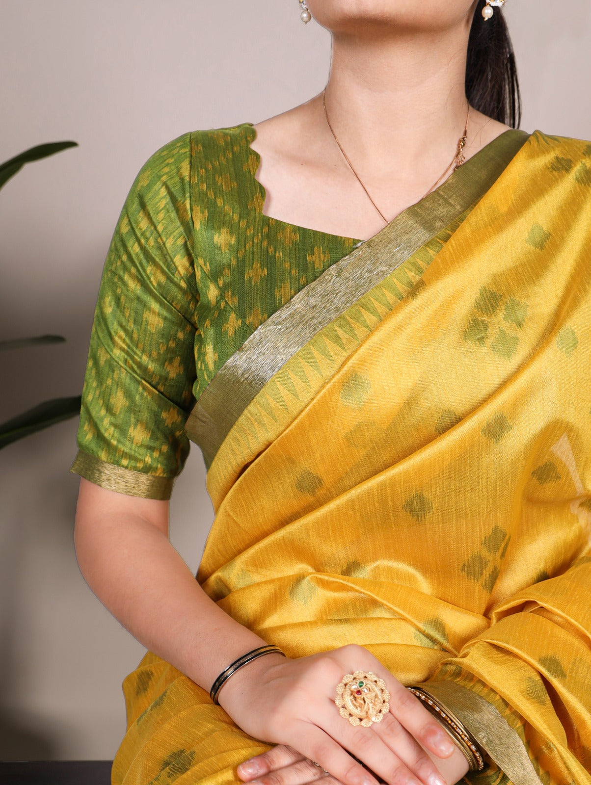 Jacquard Silk Patola Print With Zari Weaving Work Saree
