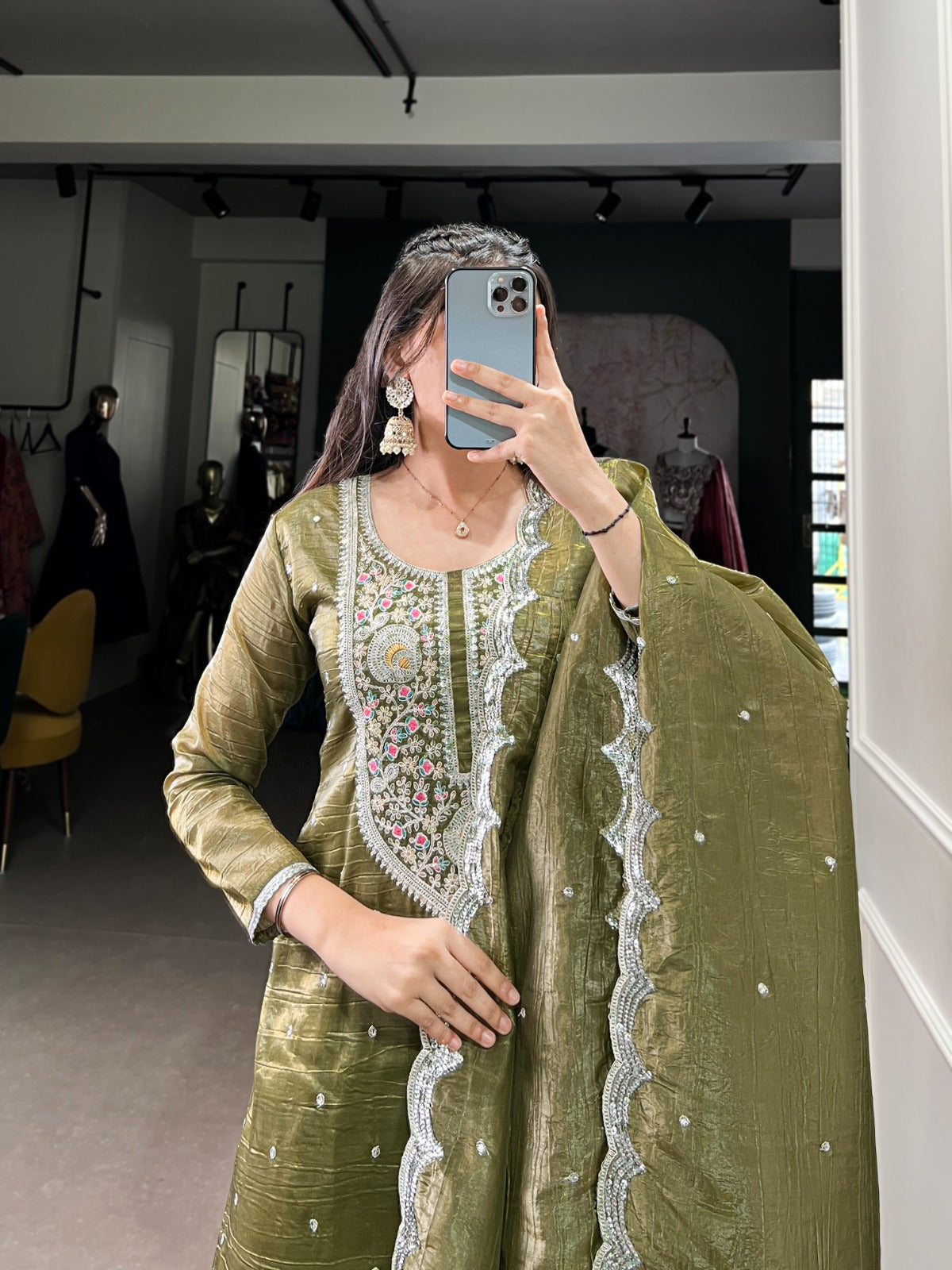 Ethnic Dress Earthy Tones, Royal Vibes