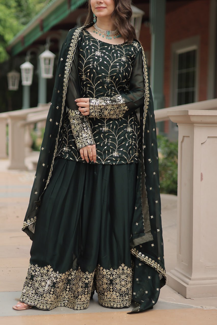 PREMIUM DESIGNER READYMADE KURTI-PLAZOO-DUPATTA COLLECTIONS