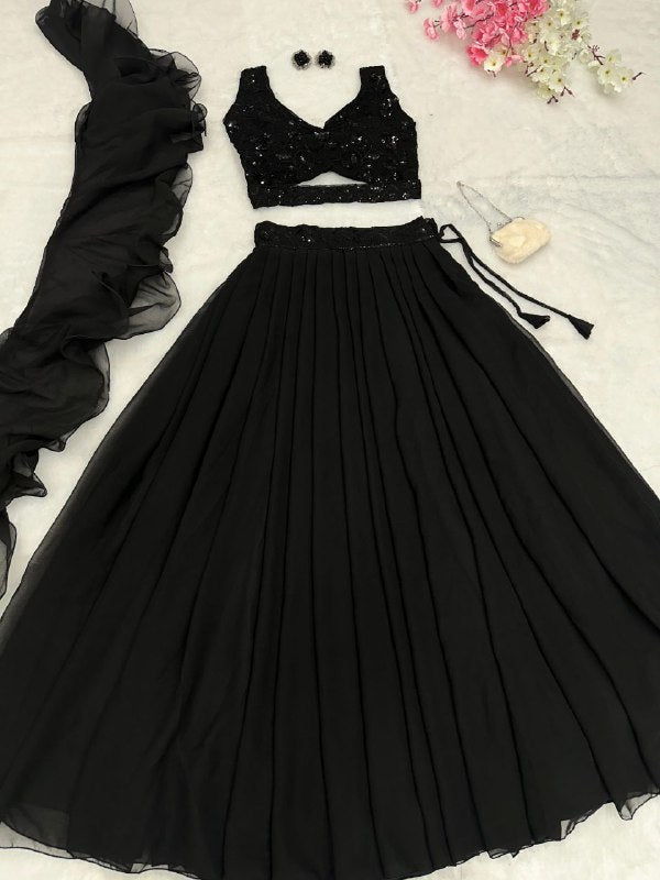 Pure Georgette lehnga