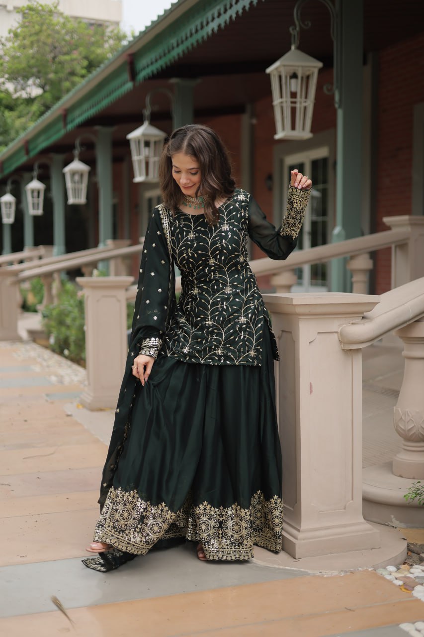 PREMIUM DESIGNER READYMADE KURTI-PLAZOO-DUPATTA COLLECTIONS