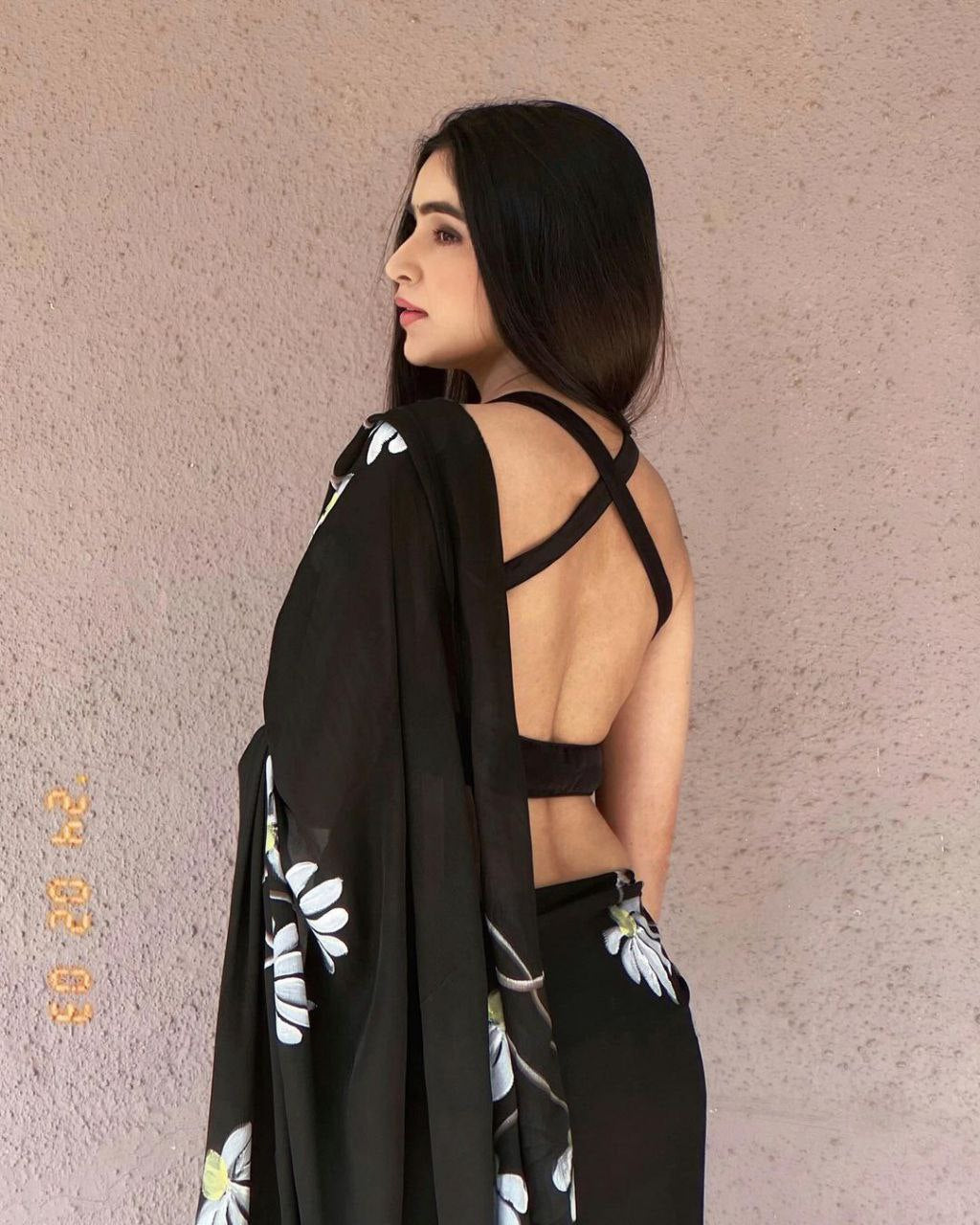 Black Saree 1088