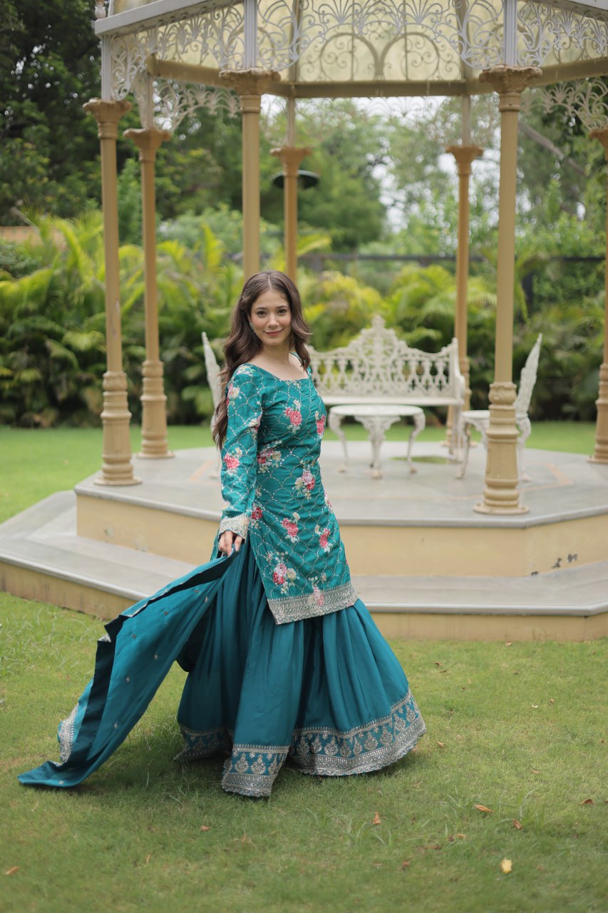 PREMIUM DESIGNER READYMADE KURTI-PLAZOO-DUPATTA COLLECTIONS