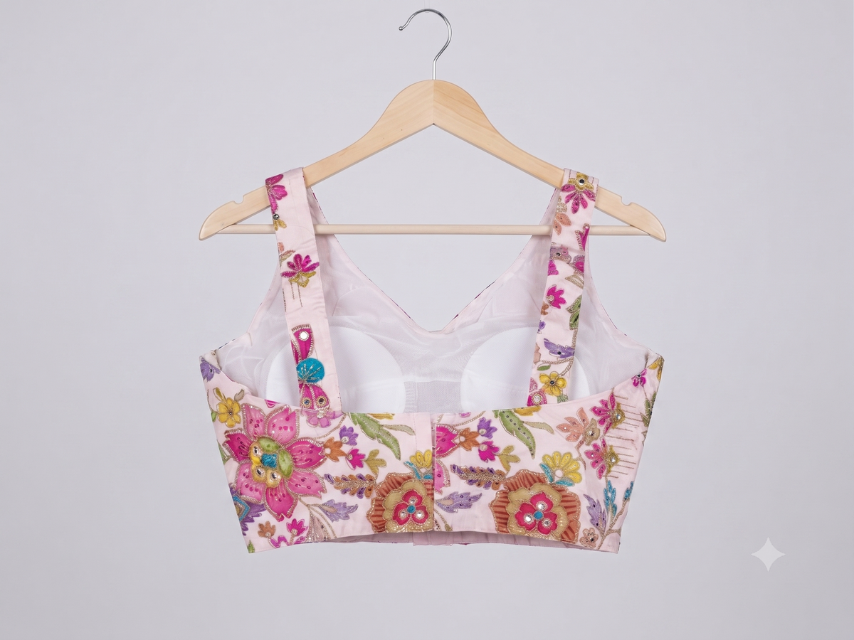 Trendy Position Print Embroidered Sleeveless Blouse