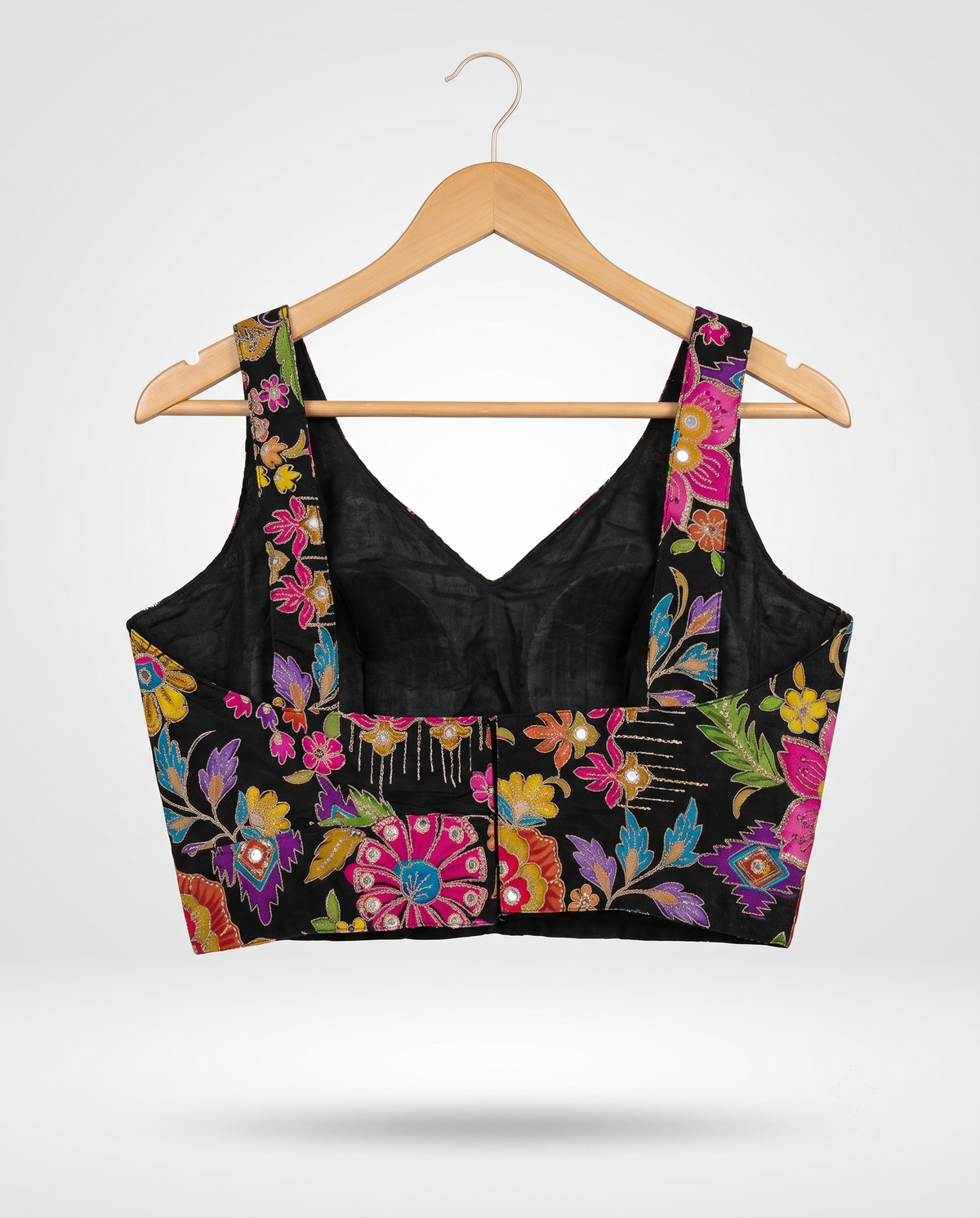 Elegant Sleeveless Embroidery Work Designer Blouse