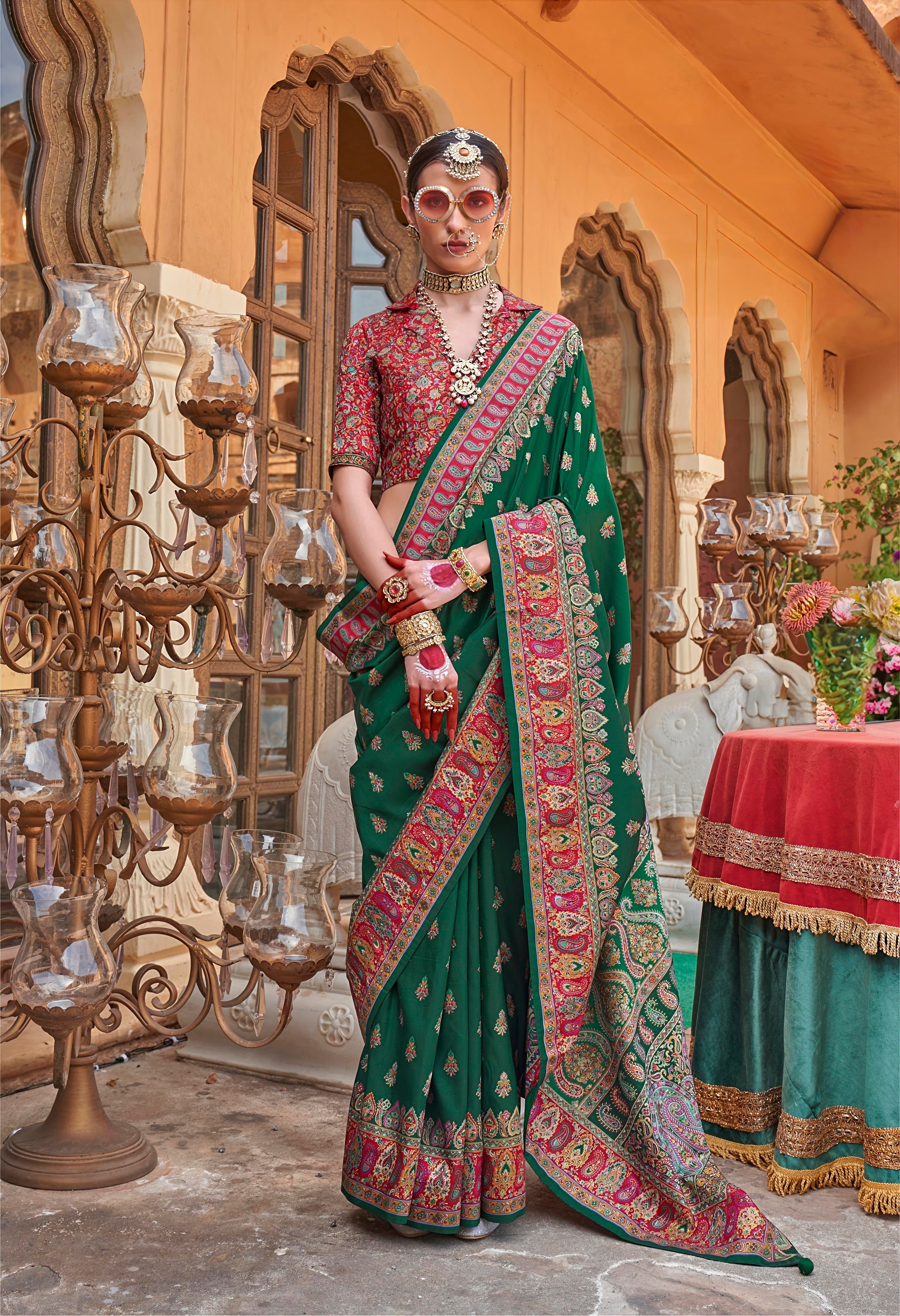 Royal Rajasthani Traditional Silk Saree