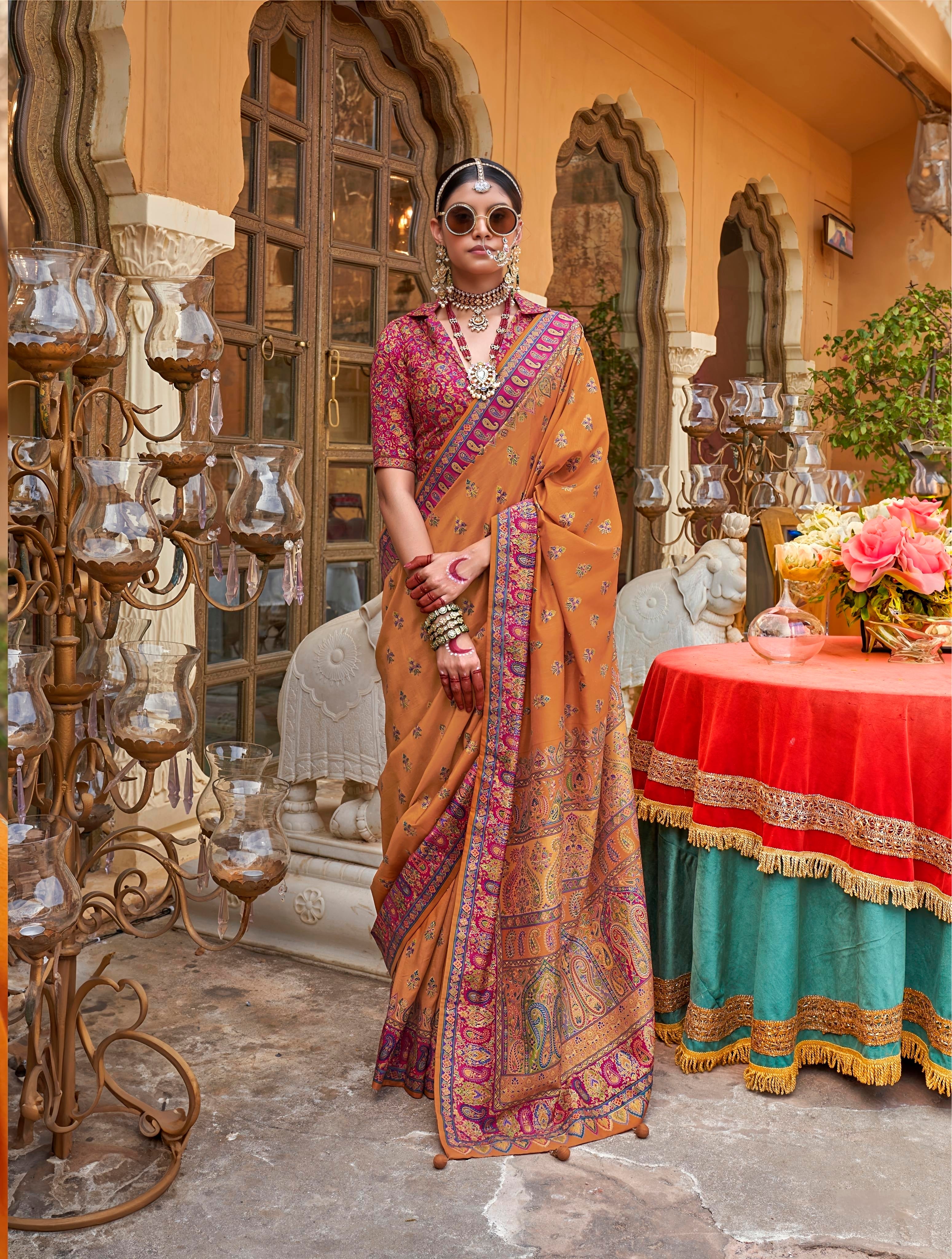 Royal Rajasthani Traditional Silk Saree