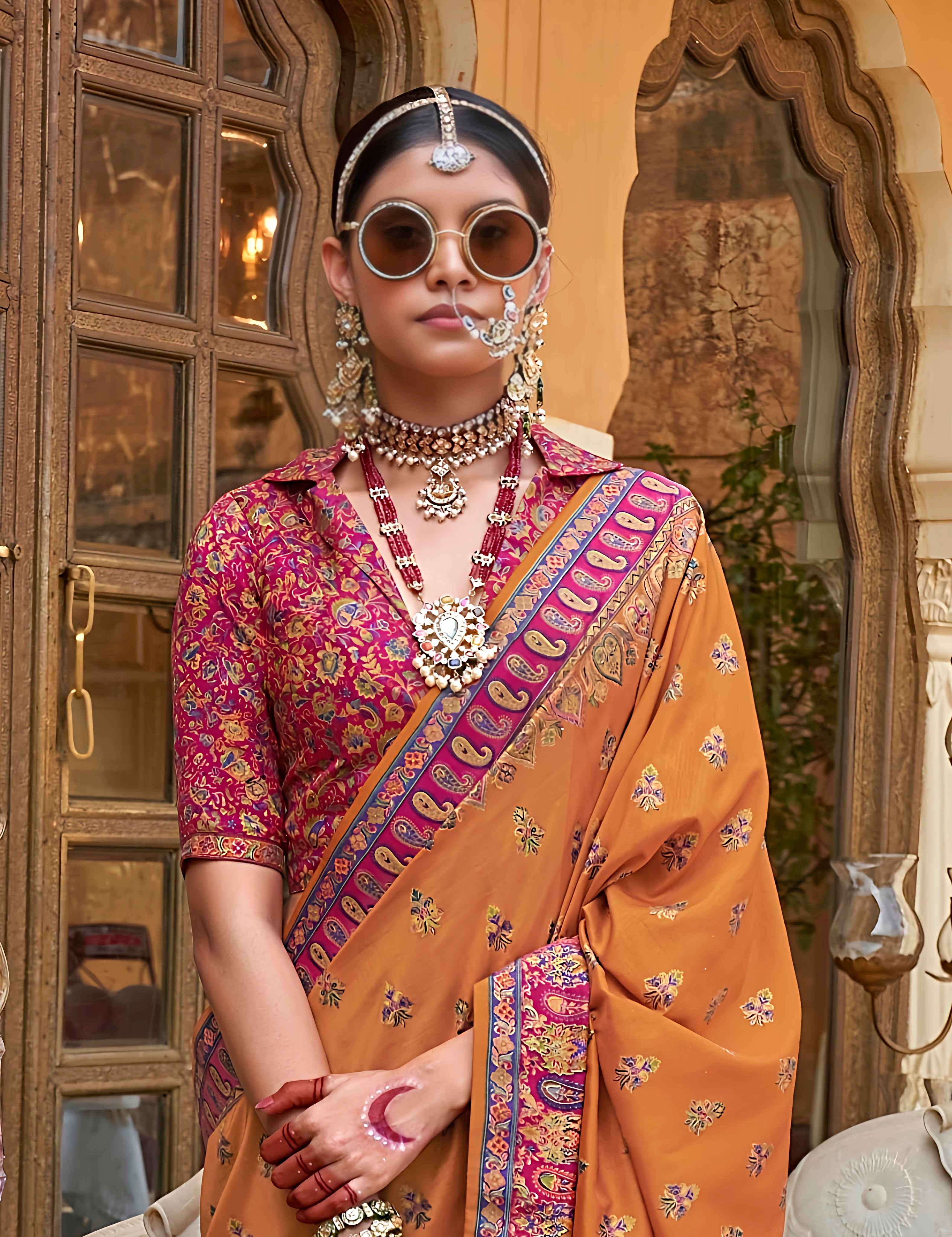 Royal Rajasthani Traditional Silk Saree