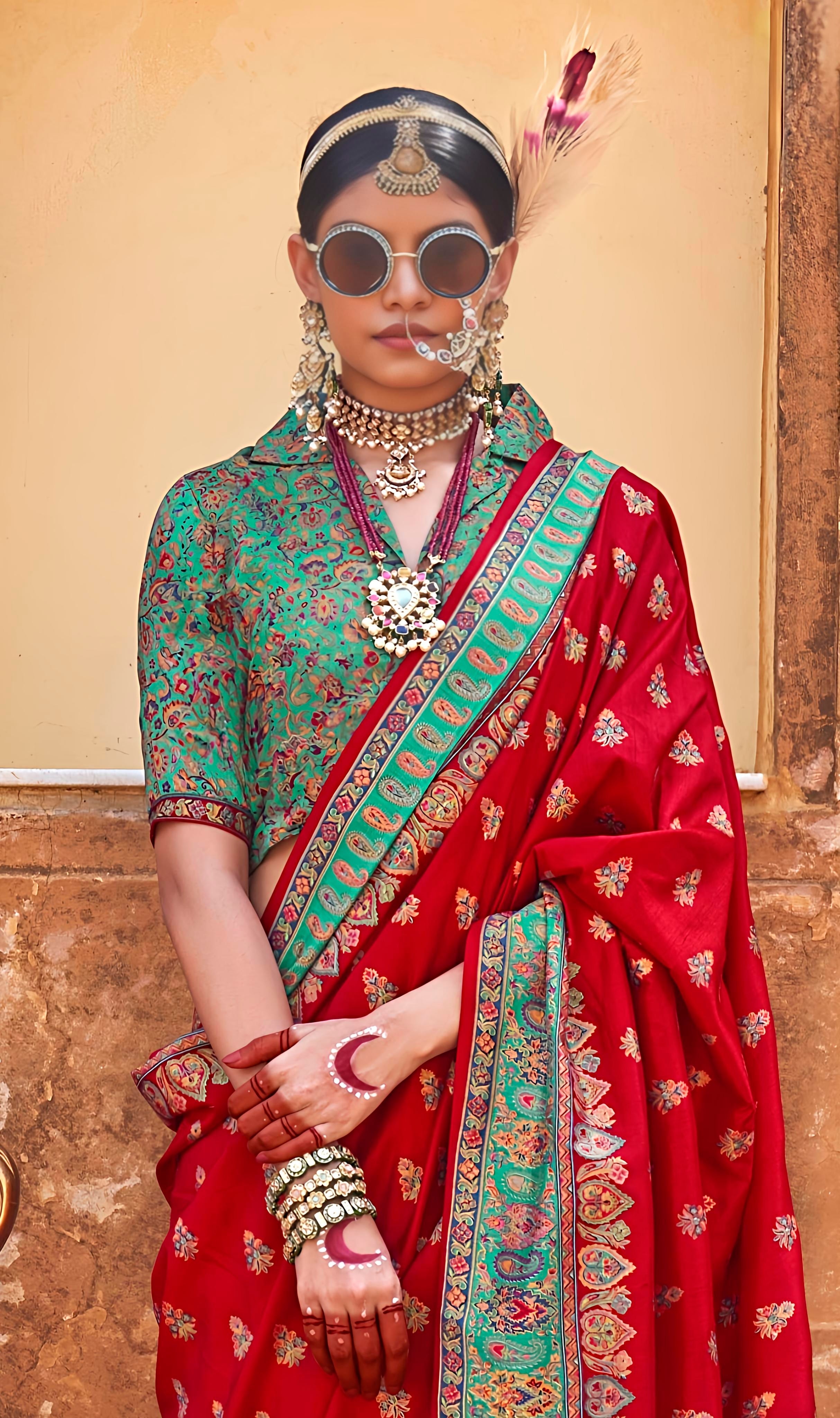 Royal Rajasthani Traditional Silk Saree