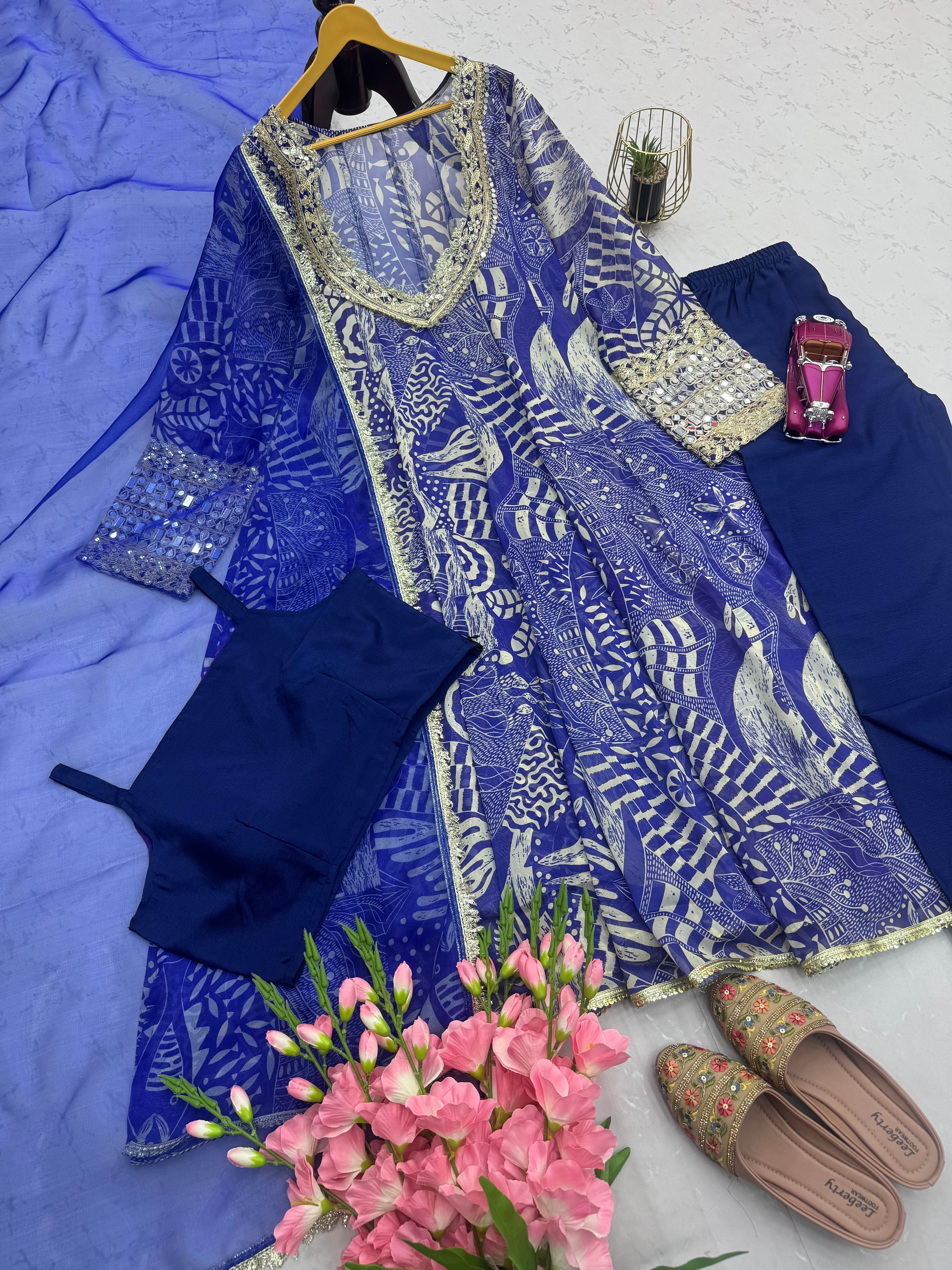 NEW Launching Designer Party Wear Look 4 Pis Collection