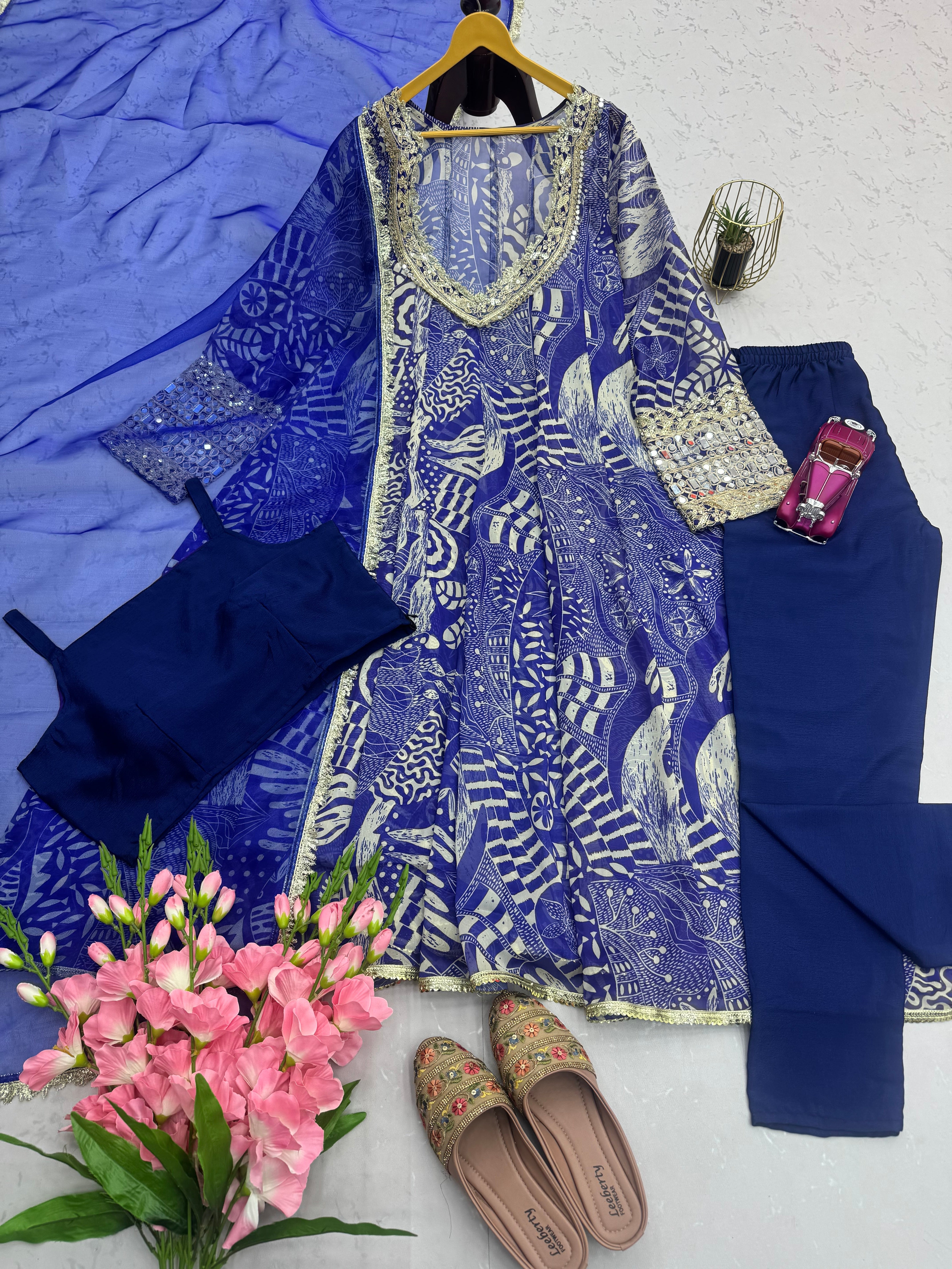 NEW Launching Designer Party Wear Look 4 Pis Collection
