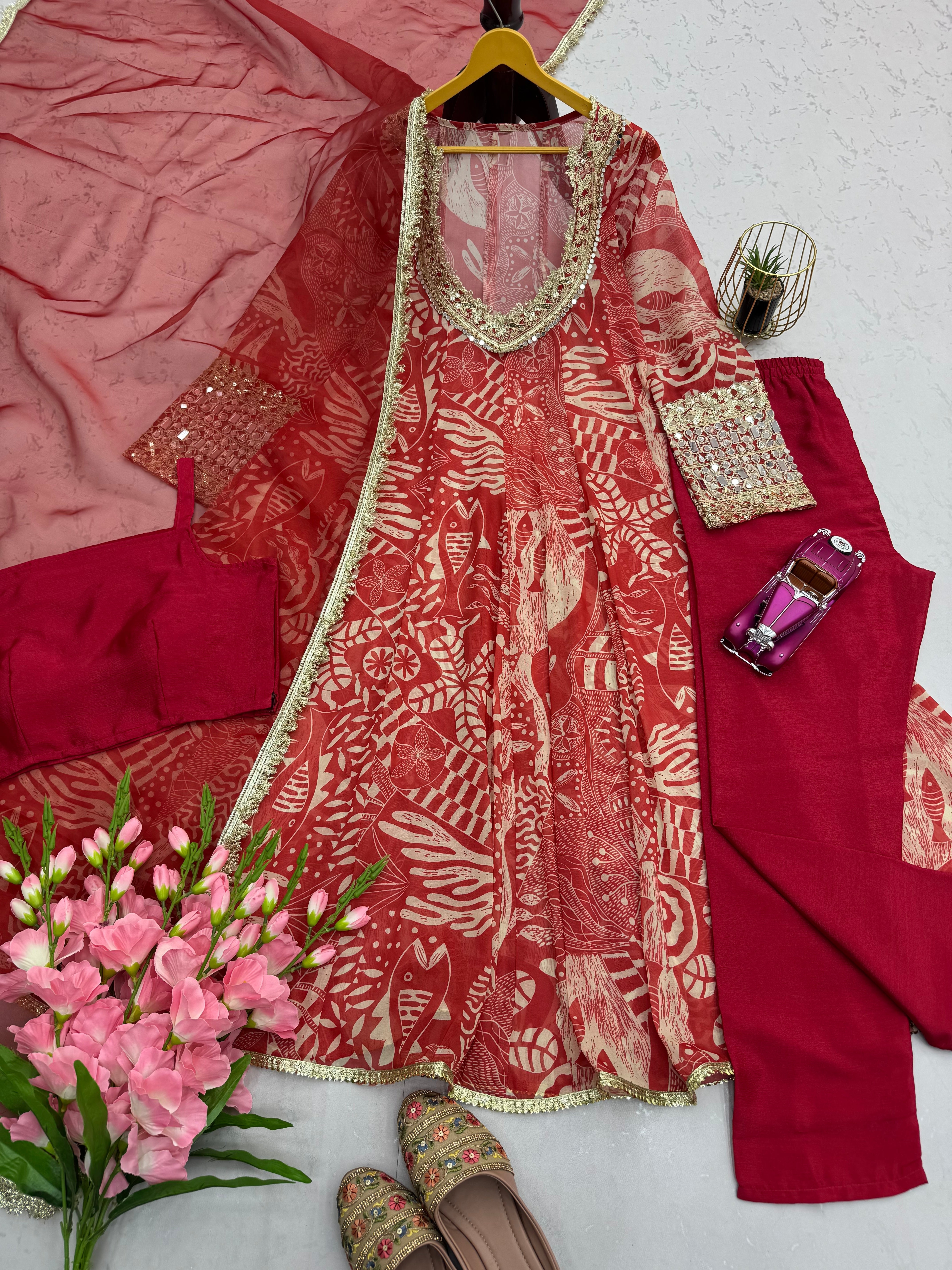 NEW Launching Designer Party Wear Look 4 Pis Collection