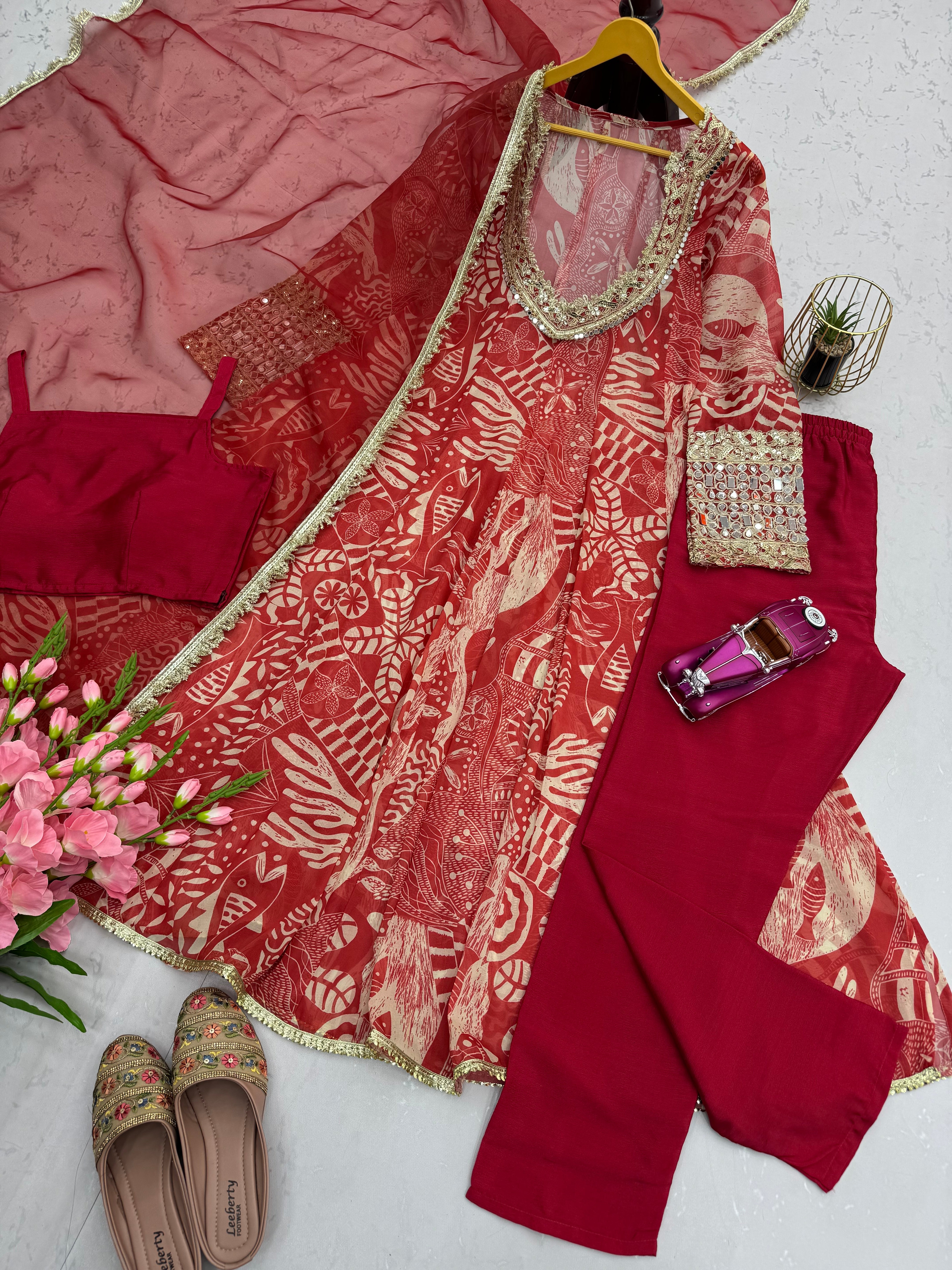 NEW Launching Designer Party Wear Look 4 Pis Collection