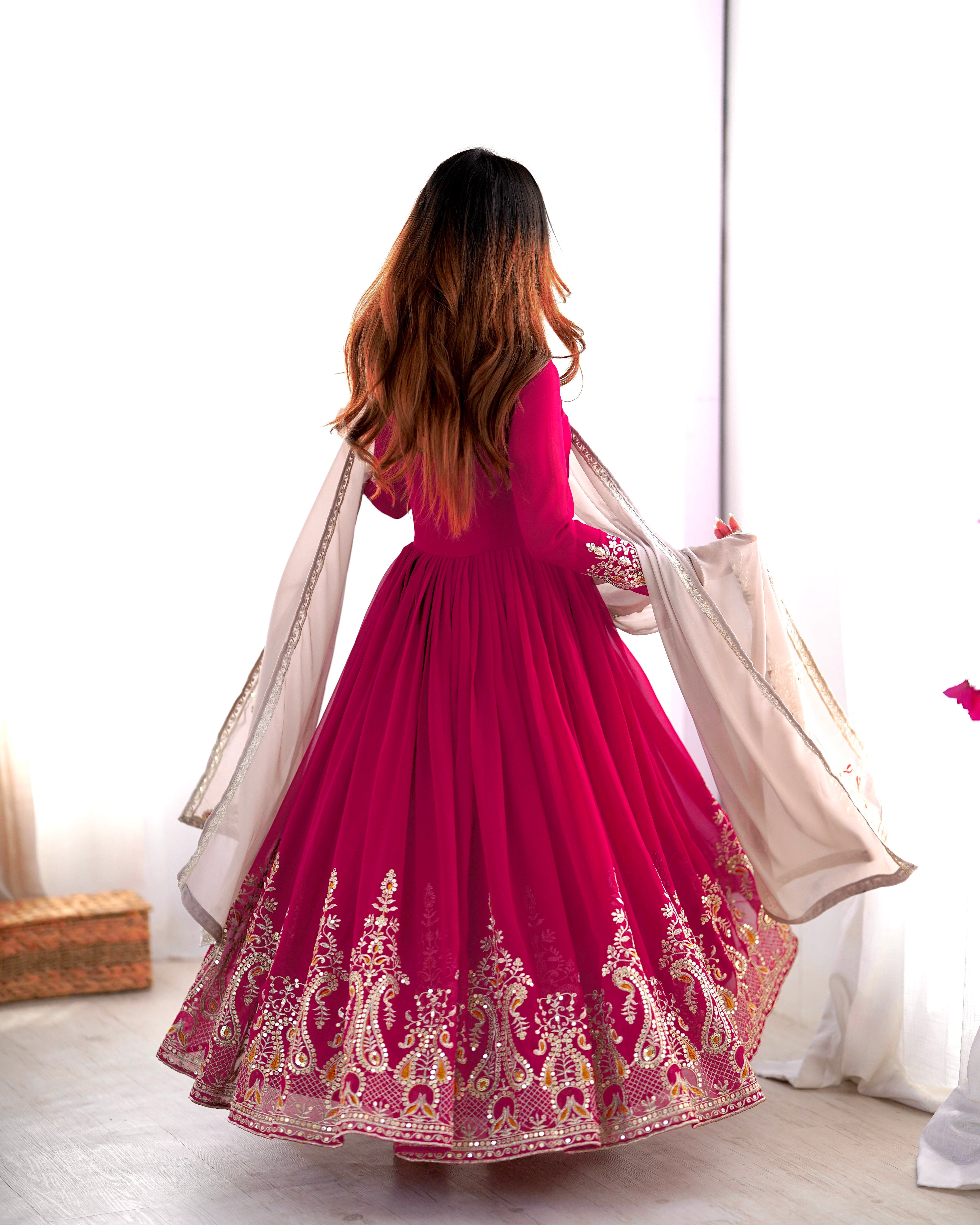 Heavy Designer Party Wear Look Gown-Dupatta