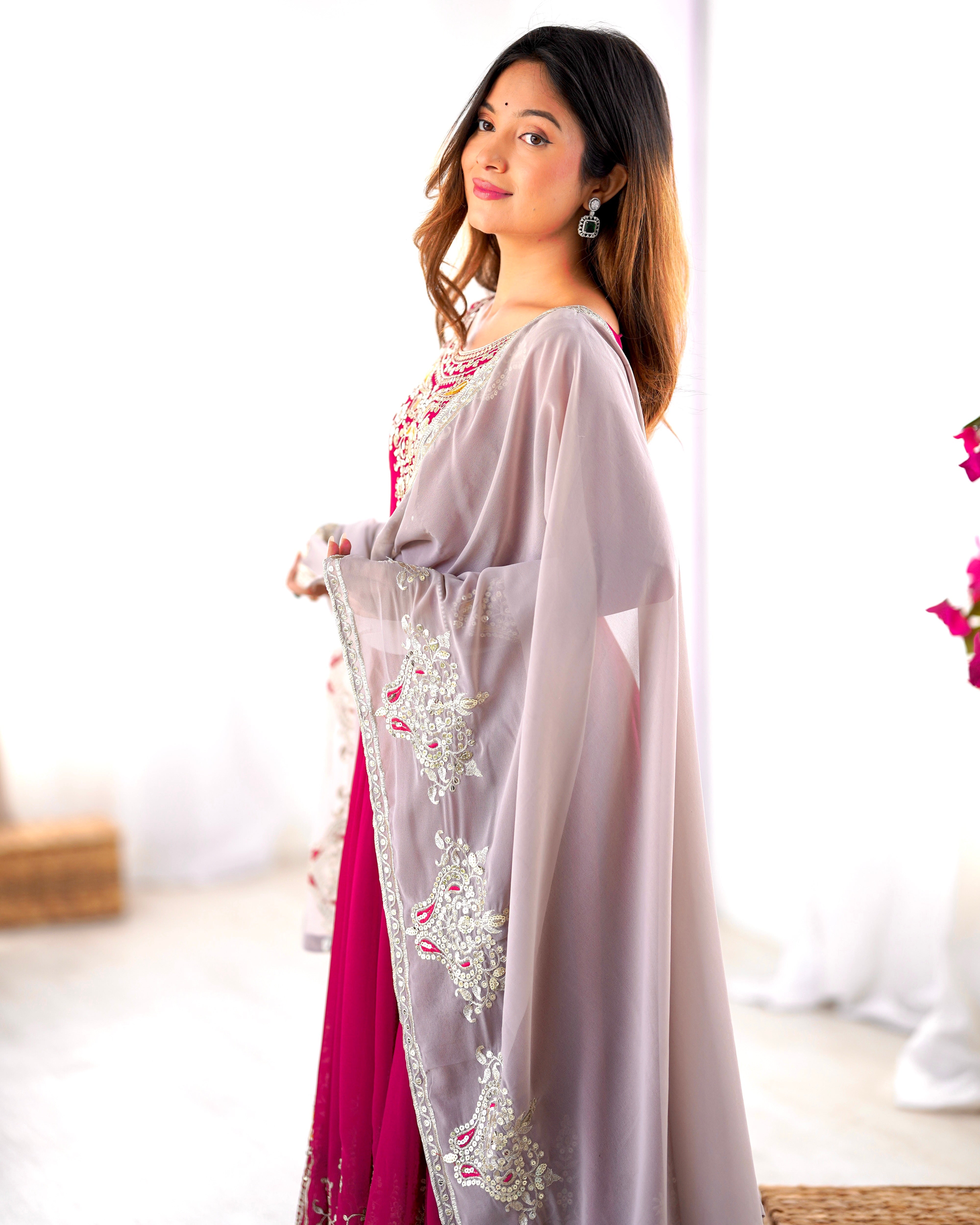 Heavy Designer Party Wear Look Gown-Dupatta