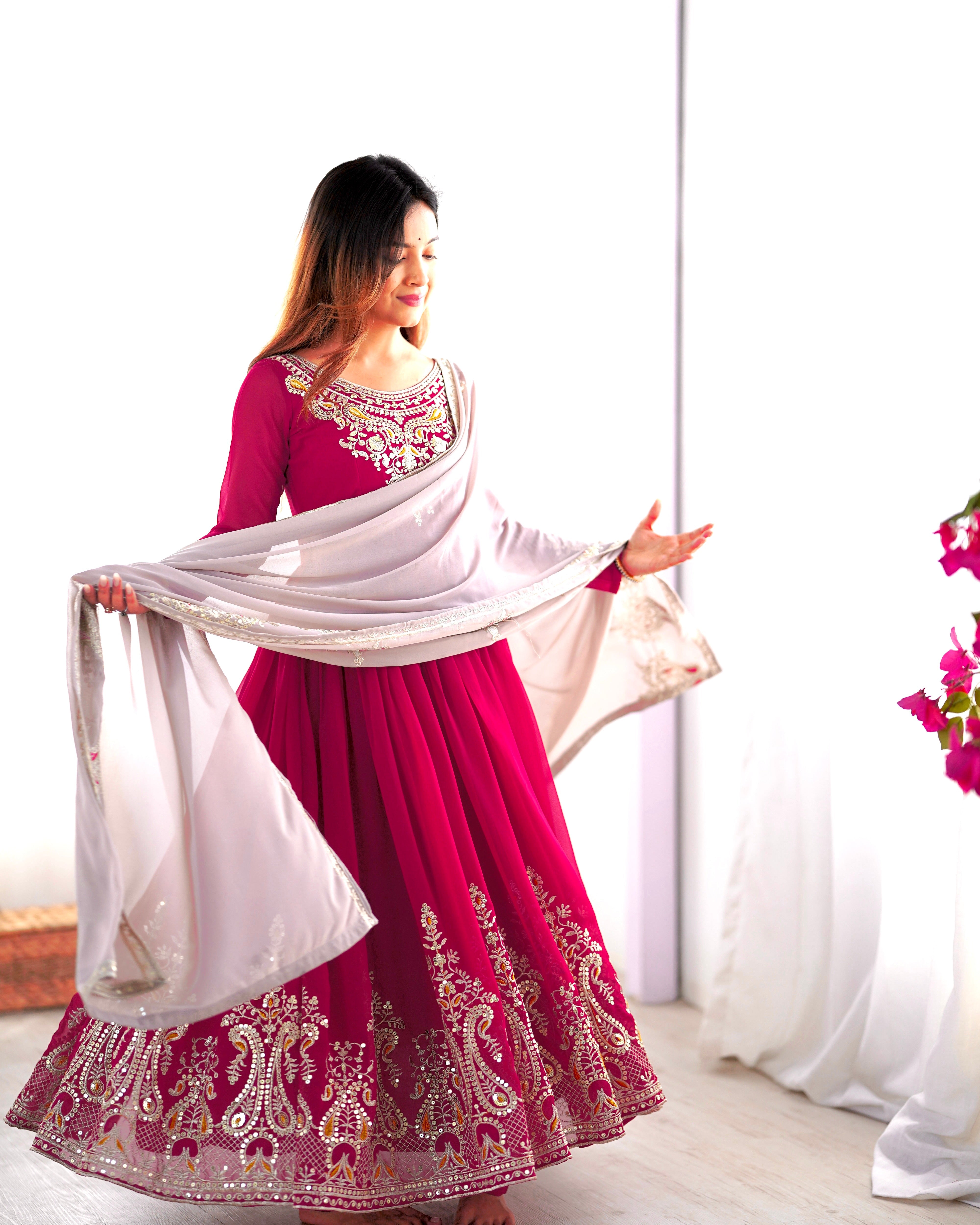 Heavy Designer Party Wear Look Gown-Dupatta