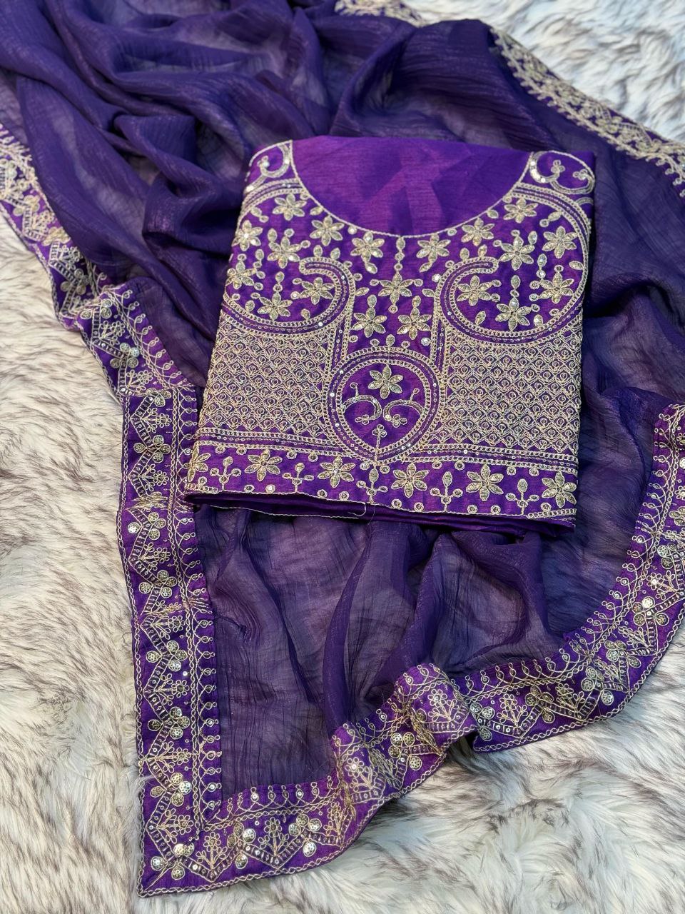 Ananya Panday inspired designer saree