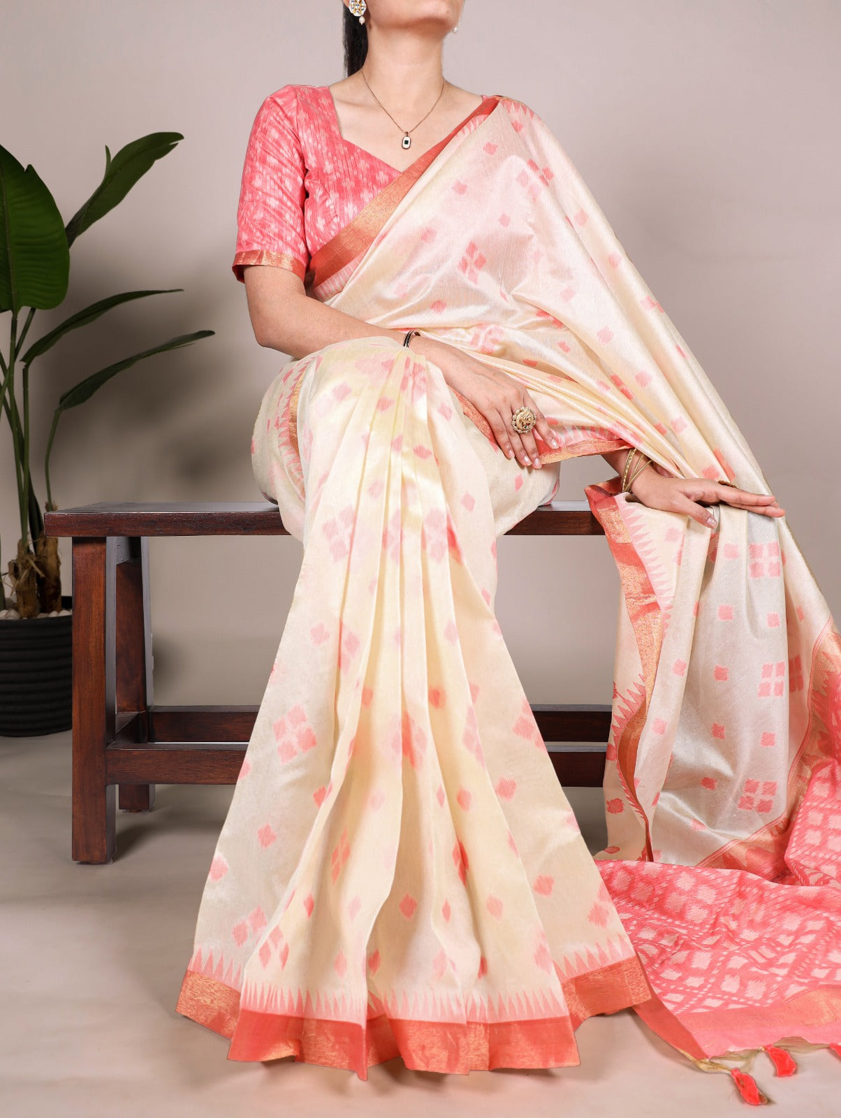 Jacquard Silk Patola Print With Zari Weaving Work Saree