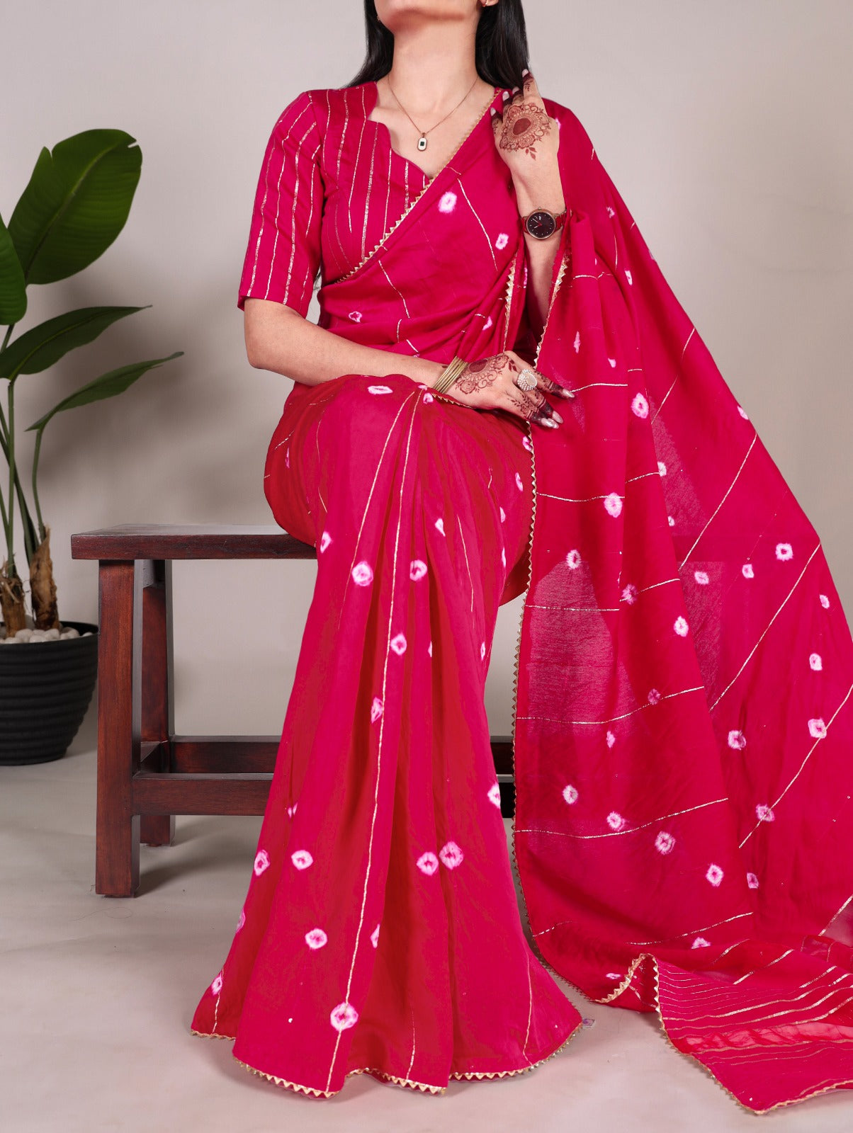 Elegance meets ethereal charm in this enchanting Viscose chanderi saree