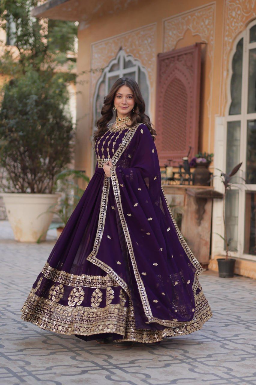 Festive-Ready Anarkali with Intricate Embellishments