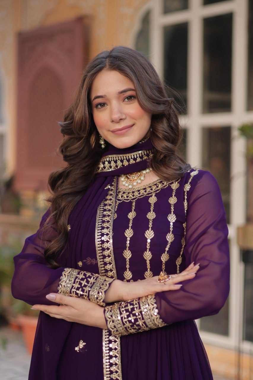 Festive-Ready Anarkali with Intricate Embellishments