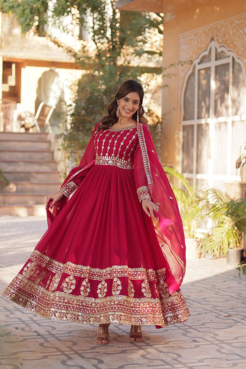 Festive-Ready Anarkali with Intricate Embellishments