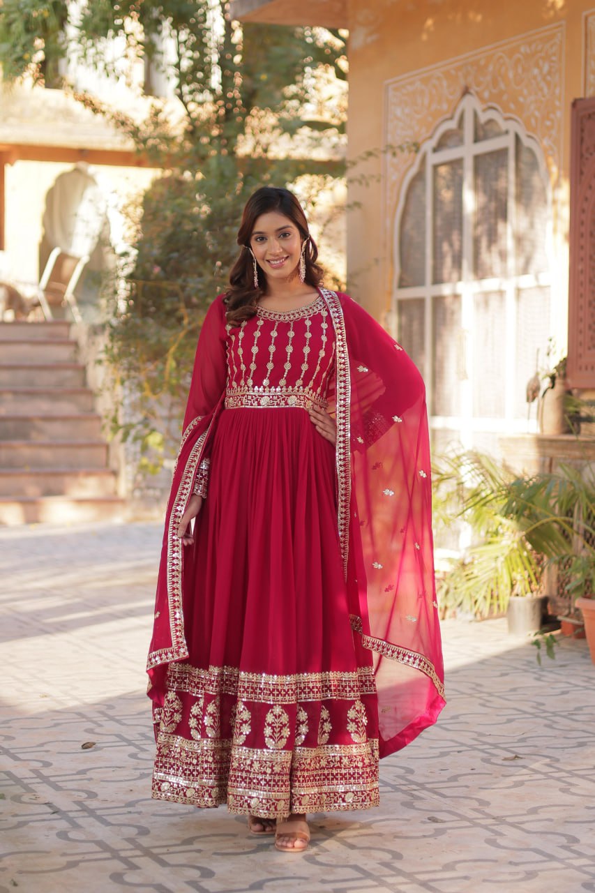 Festive-Ready Anarkali with Intricate Embellishments