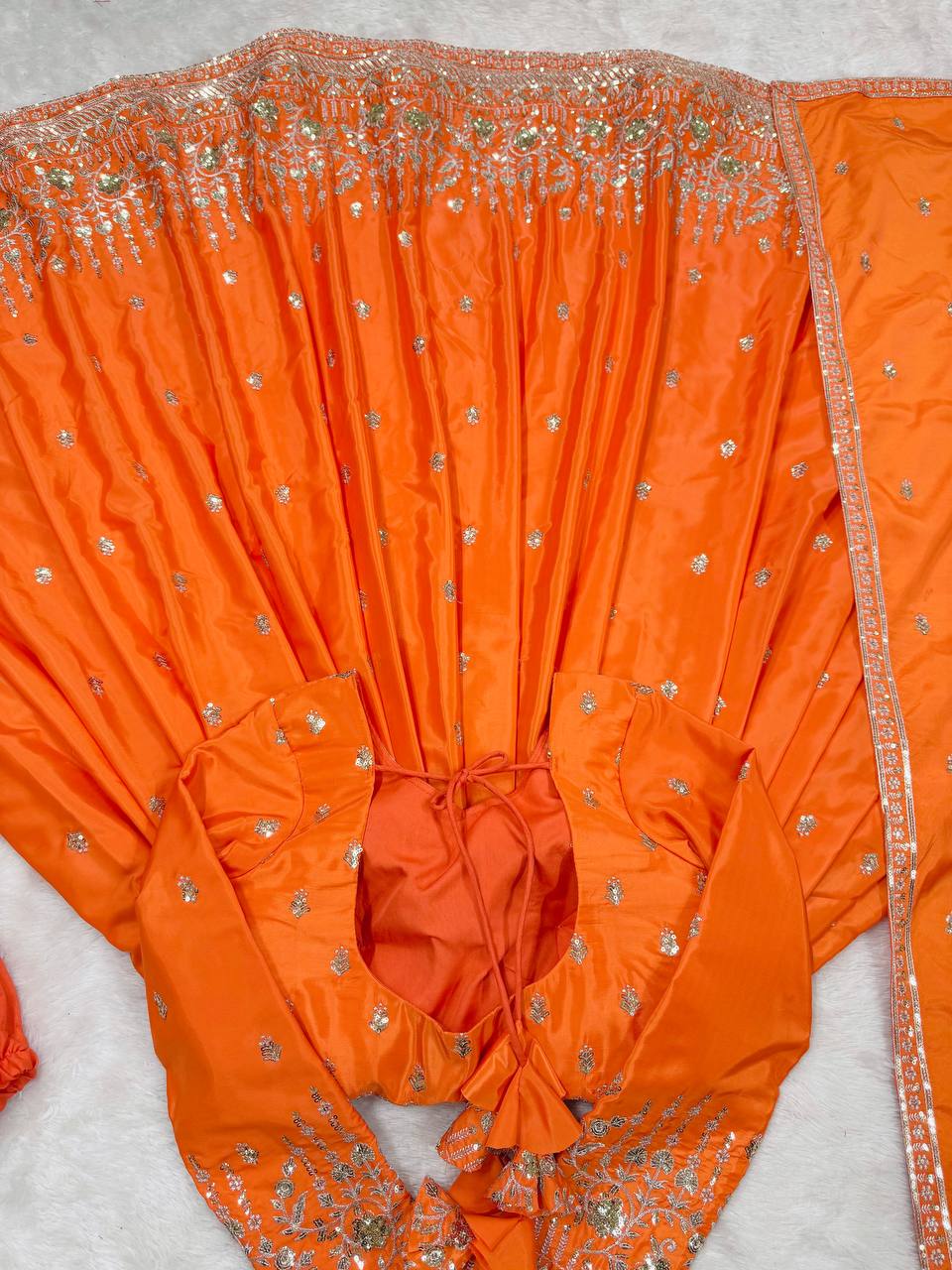 Embroidered Anarkali Gown Set with Dupatta