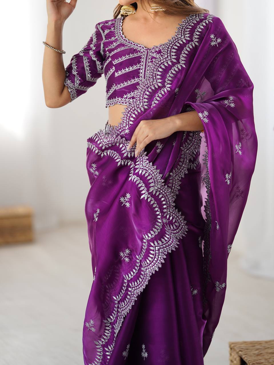 Designer saree collection (WINE)