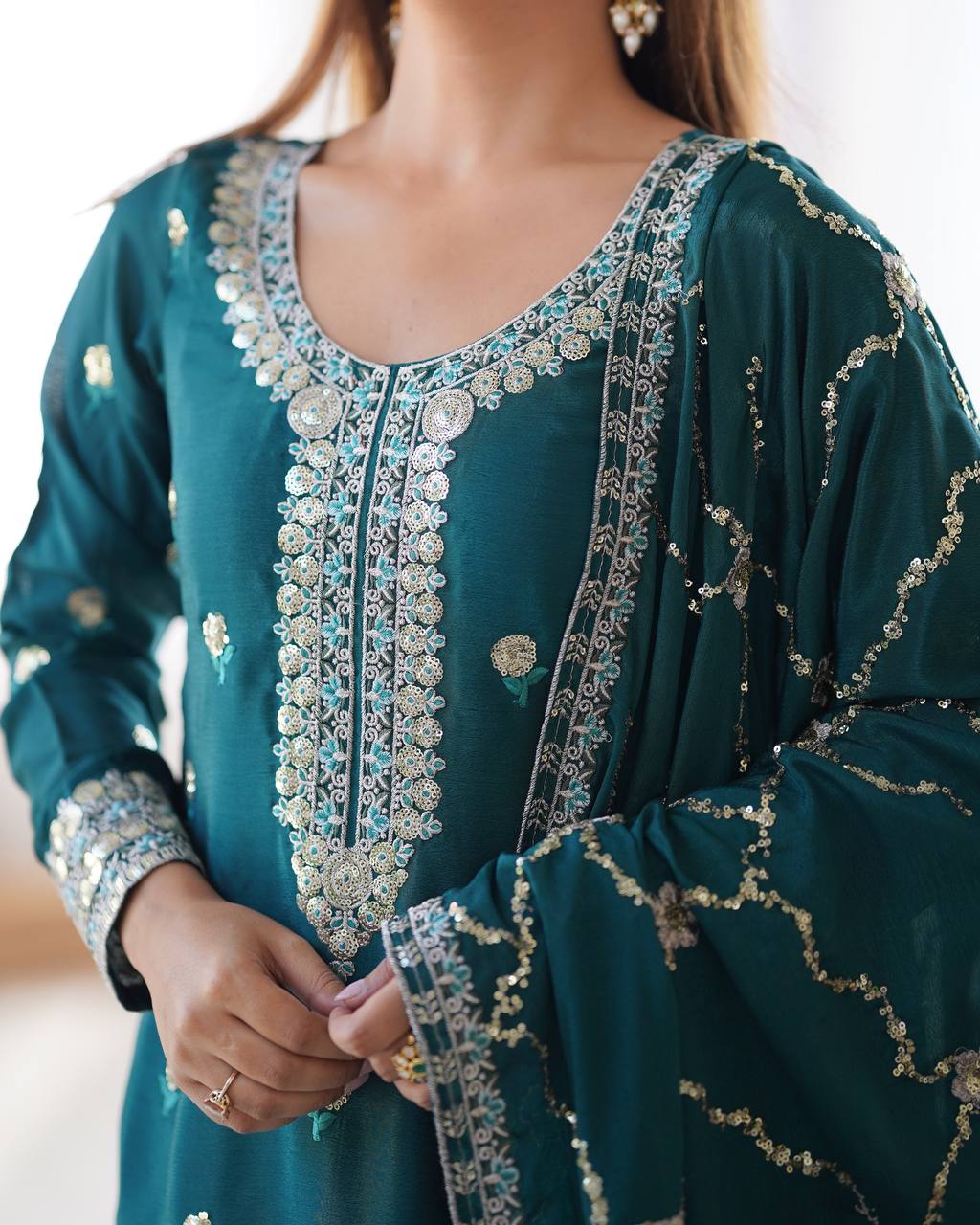 Designer Chinon Silk Dress