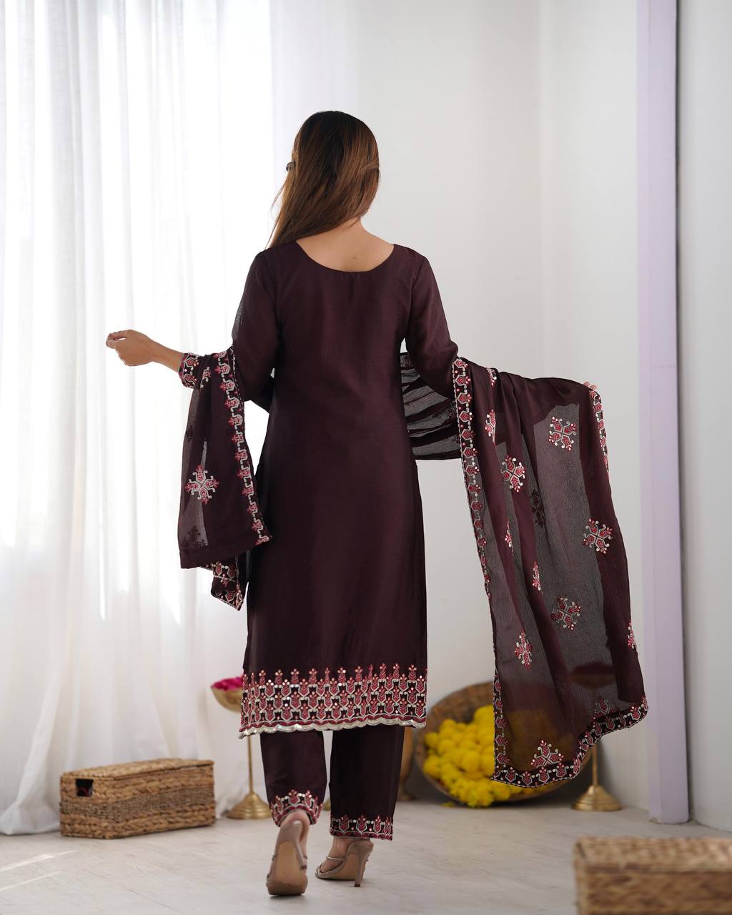 Presenting &nbsp;New Real Modeling Designer Party Wear Look Top-Bottom and Dupatta With Heavy Embroidery Work