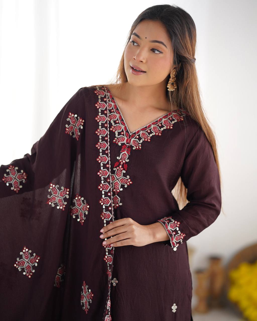 Presenting &nbsp;New Real Modeling Designer Party Wear Look Top-Bottom and Dupatta With Heavy Embroidery Work