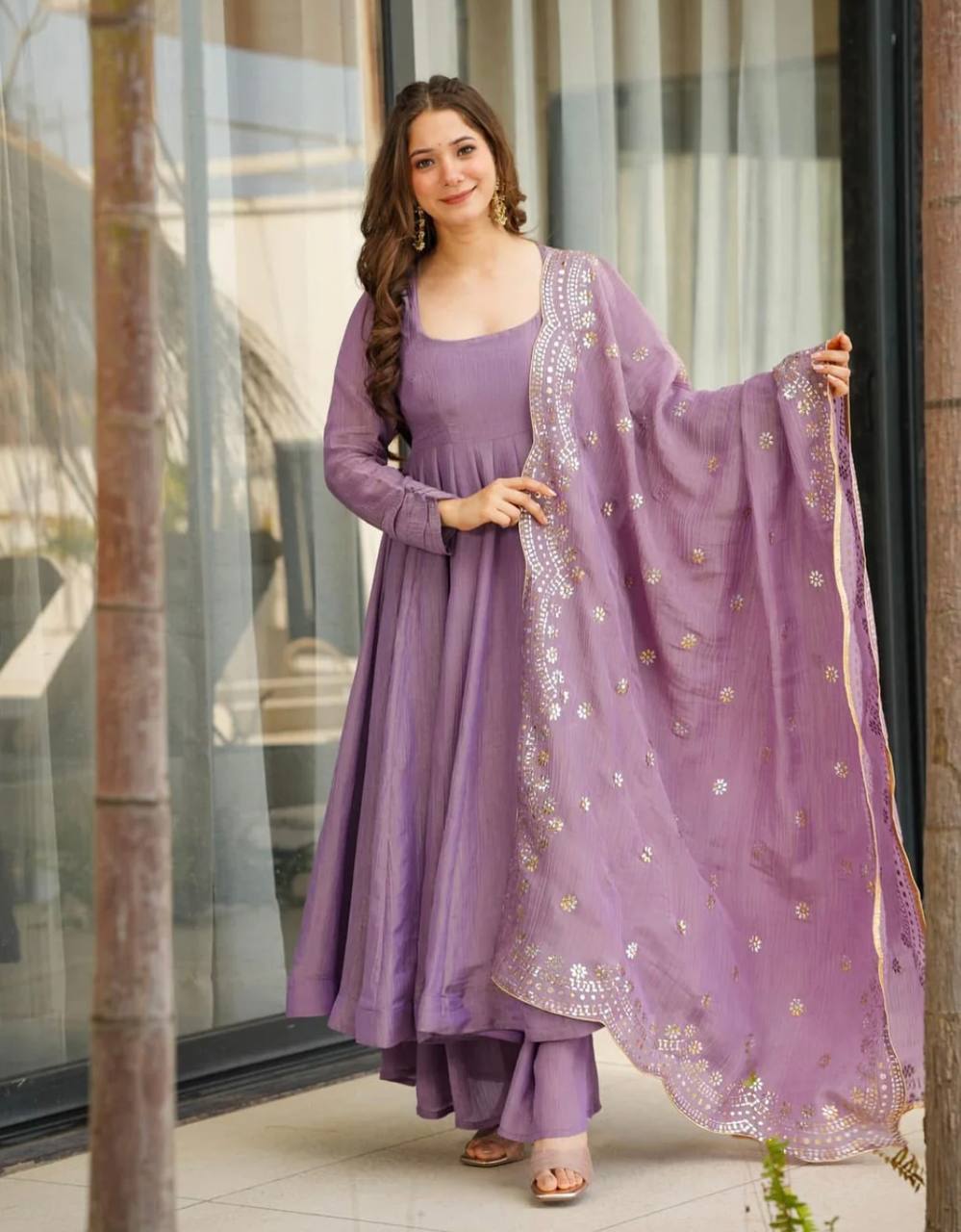 Launching Heavy Designer Party Wear Look Gown-Dupatta in Heavy Embroidery Sequence Work