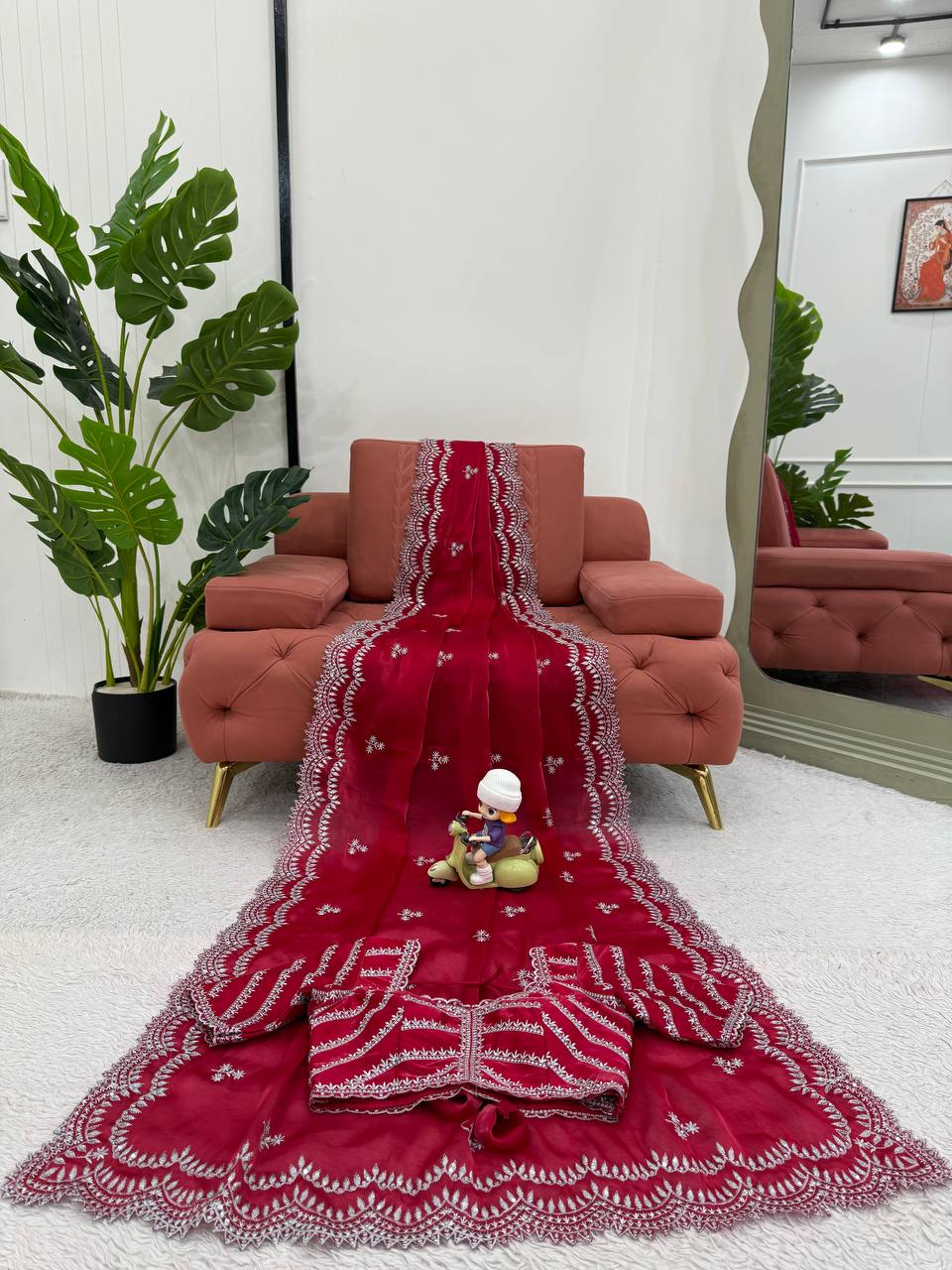 Embroidered Jimmy Chu Saree