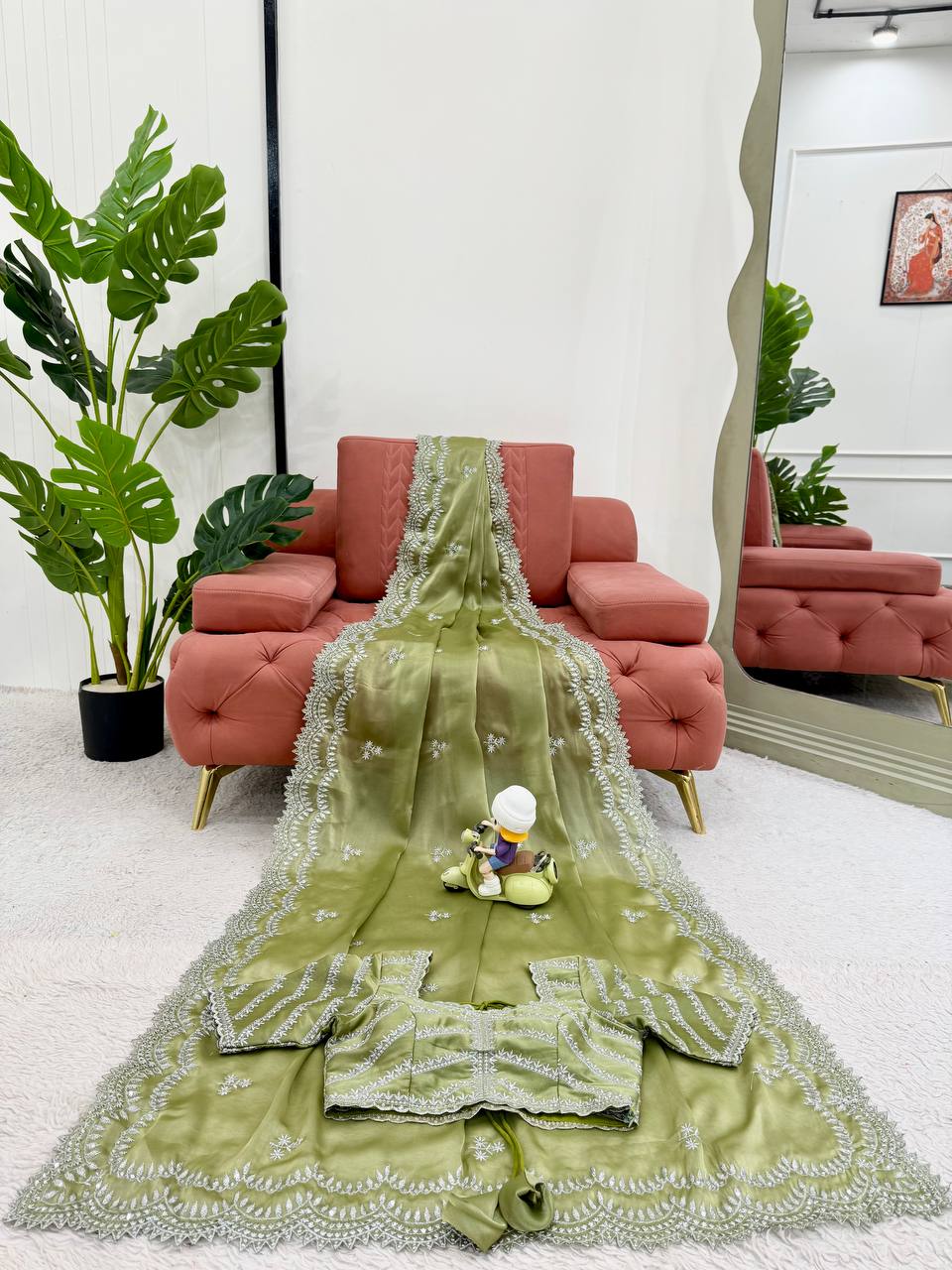 Embroidered Jimmy Chu Saree