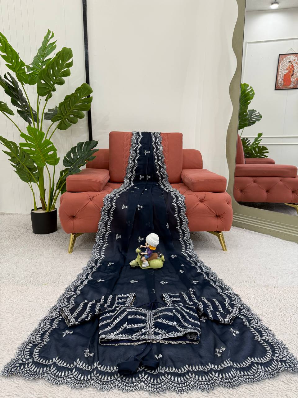 Embroidered Jimmy Chu Saree