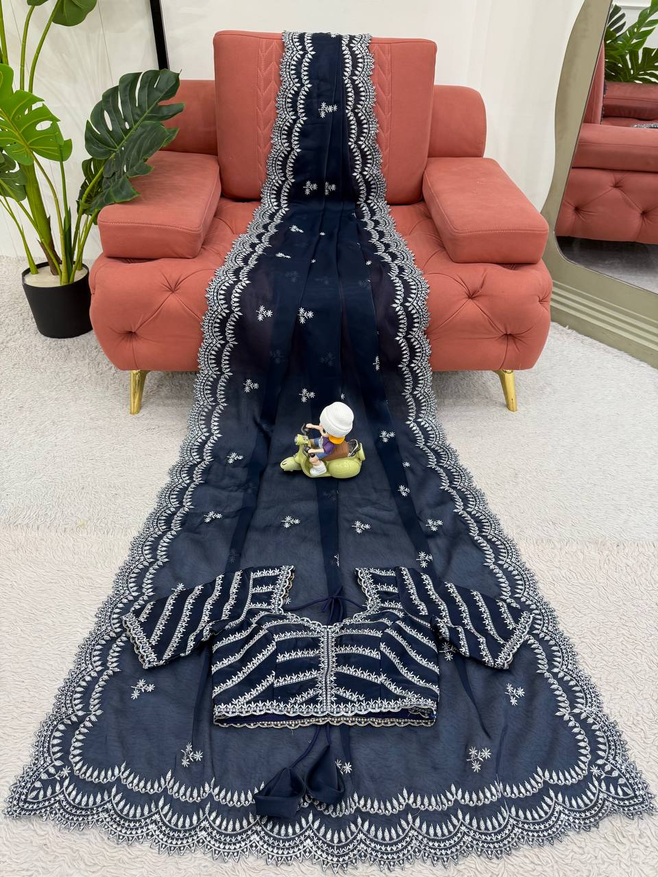 Embroidered Jimmy Chu Saree