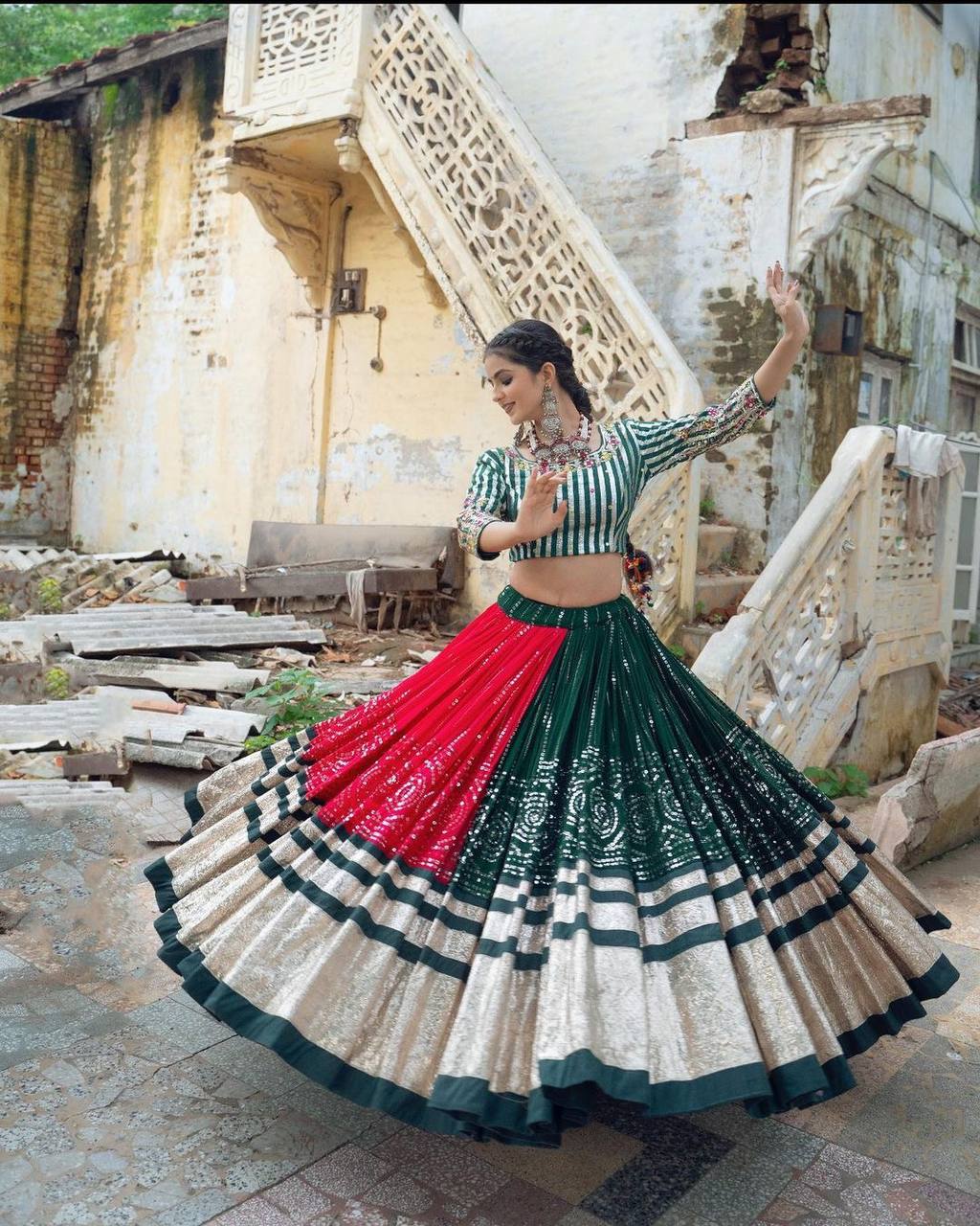 NEW DESIGNER PRINTED LAHENGA CHOLI