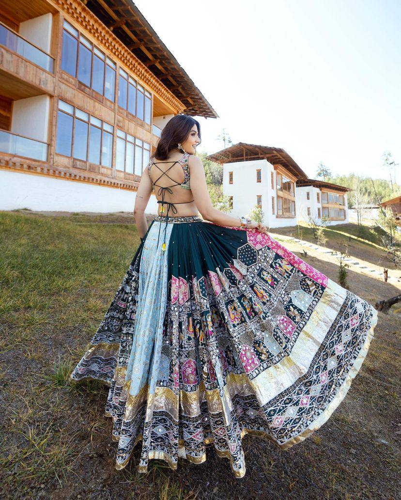NEW DESIGNER PRINTED LAHENGA CHOLI