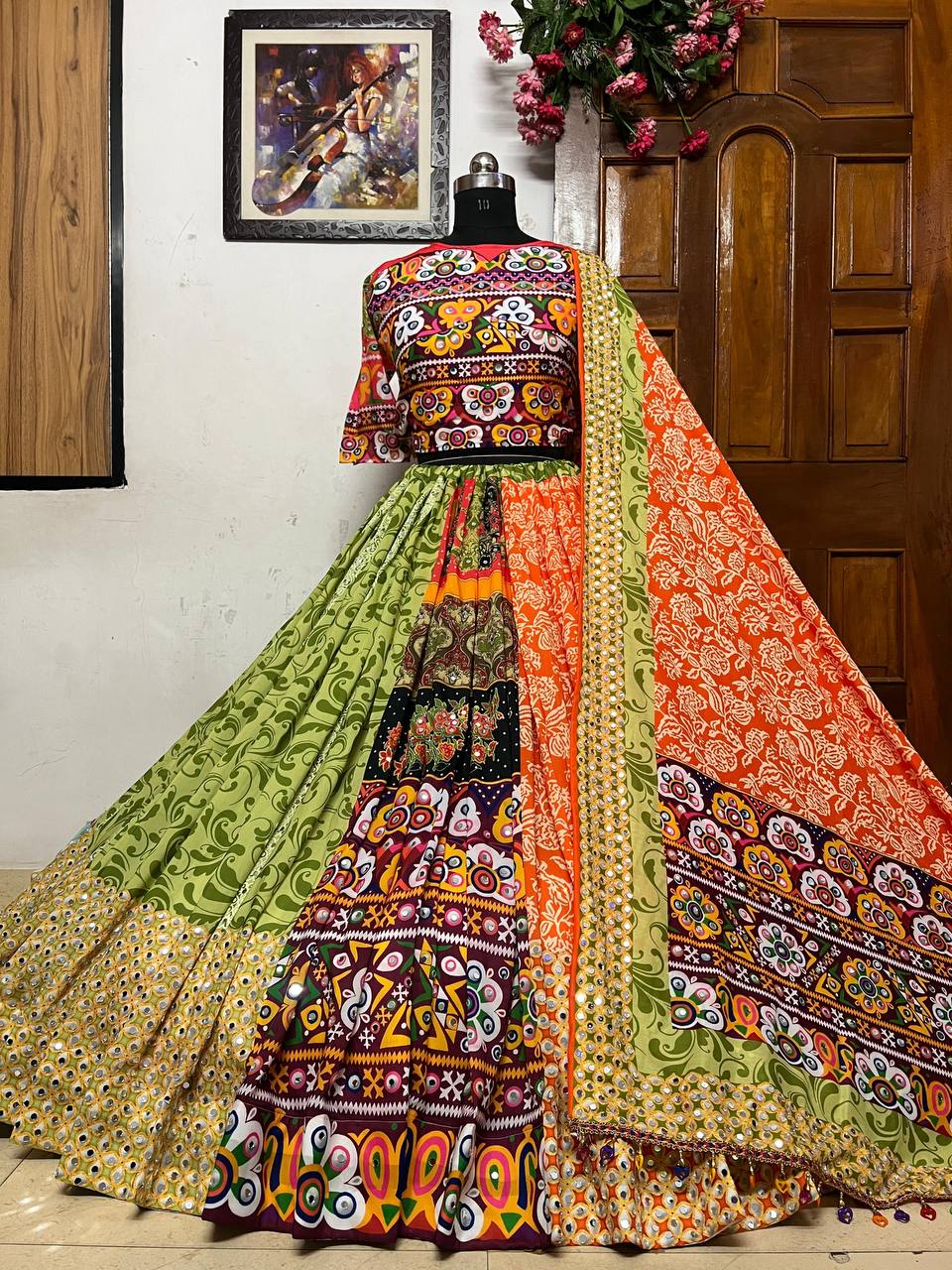 NEW DESIGNER PRINTED LAHENGA CHOLI