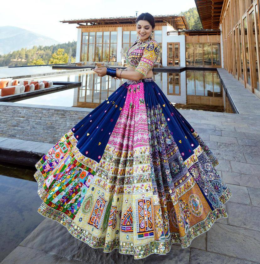 NEW DESIGNER PRINTED LAHENGA CHOLI