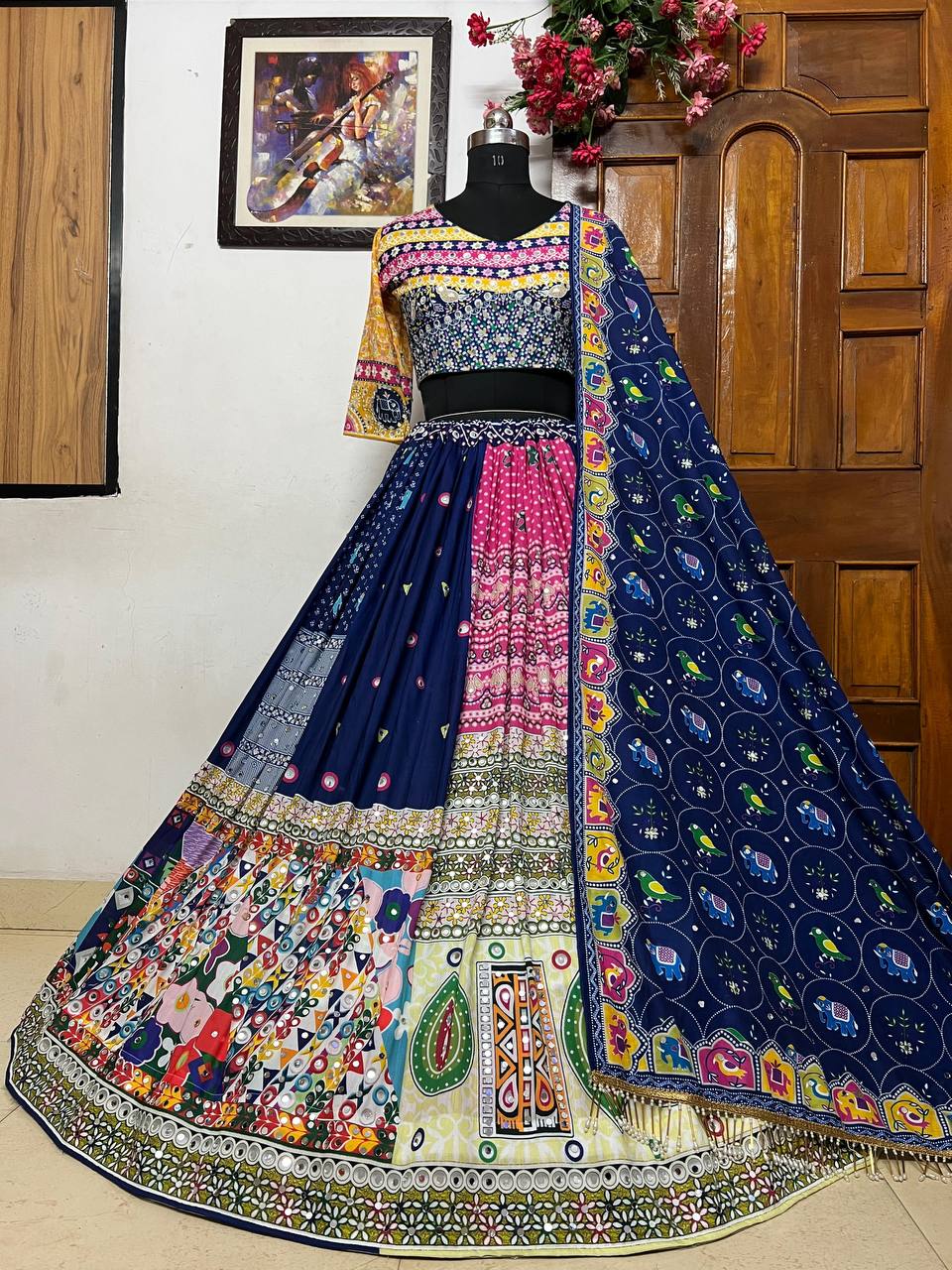 NEW DESIGNER PRINTED LAHENGA CHOLI