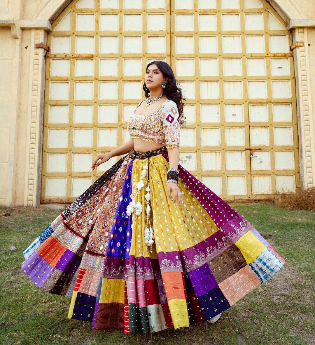 NEW NAVRATRI SPECIAL DESIGNER PRINTED LAHENGA CHOLI