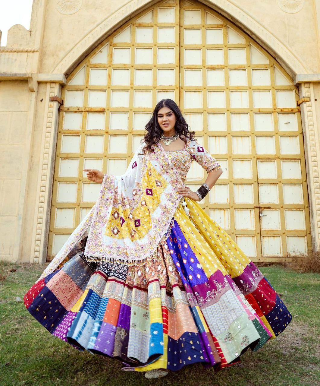 NEW NAVRATRI SPECIAL DESIGNER PRINTED LAHENGA CHOLI