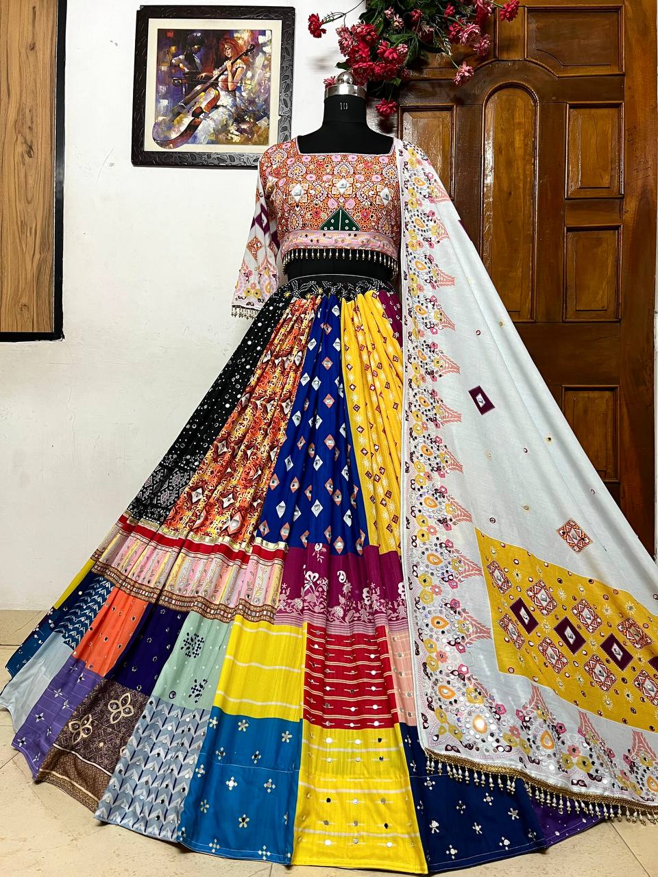 NEW NAVRATRI SPECIAL DESIGNER PRINTED LAHENGA CHOLI