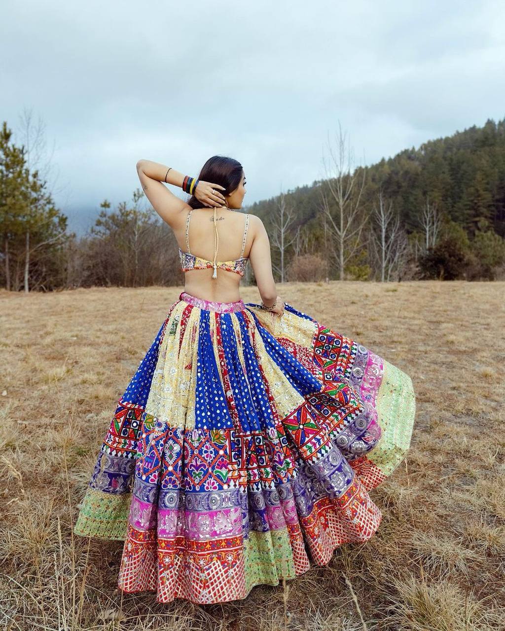 NEW NAVRATRI SPECIAL DESIGNER PRINTED LAHENGA CHOLI