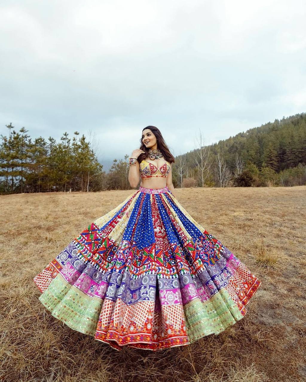 NEW NAVRATRI SPECIAL DESIGNER PRINTED LAHENGA CHOLI