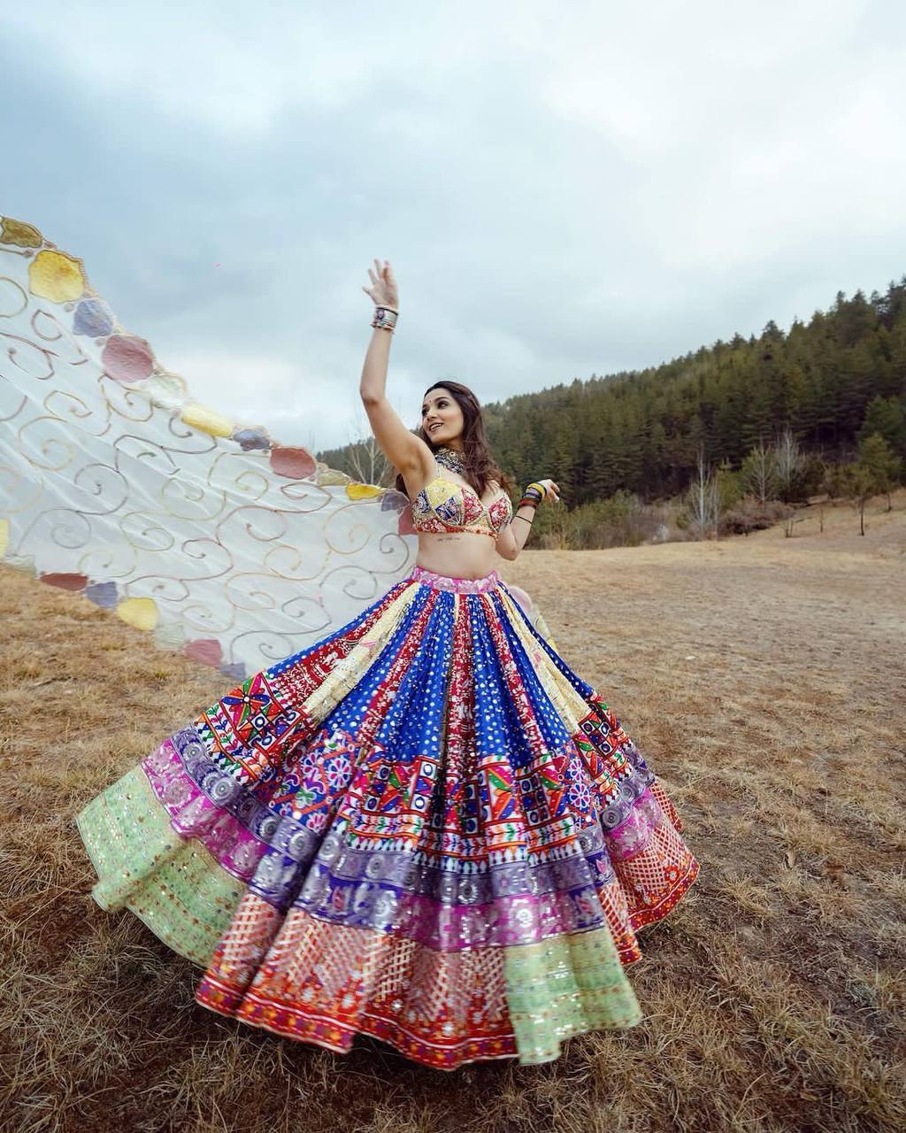 NEW NAVRATRI SPECIAL DESIGNER PRINTED LAHENGA CHOLI